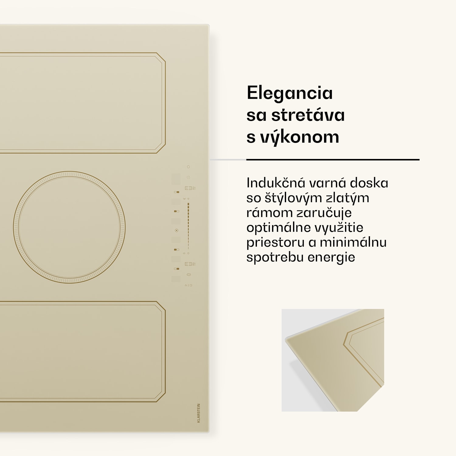 Victoria indukčná varná doska | 5 varných zón | retro estetika | 11500 W | 77 cm 