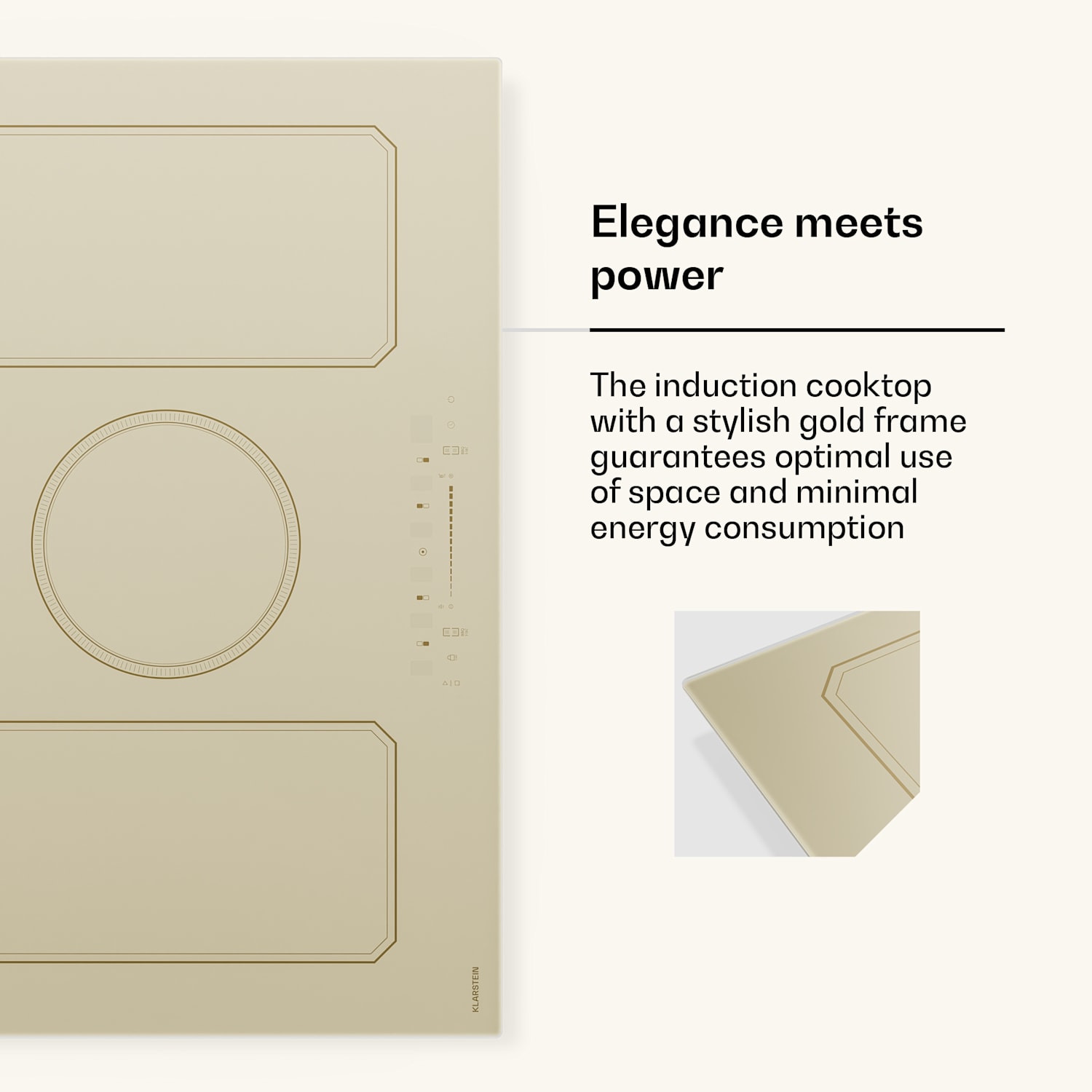 Placa de indução Victoria | 5 discos | design retro | 11500 W | 77 cm 