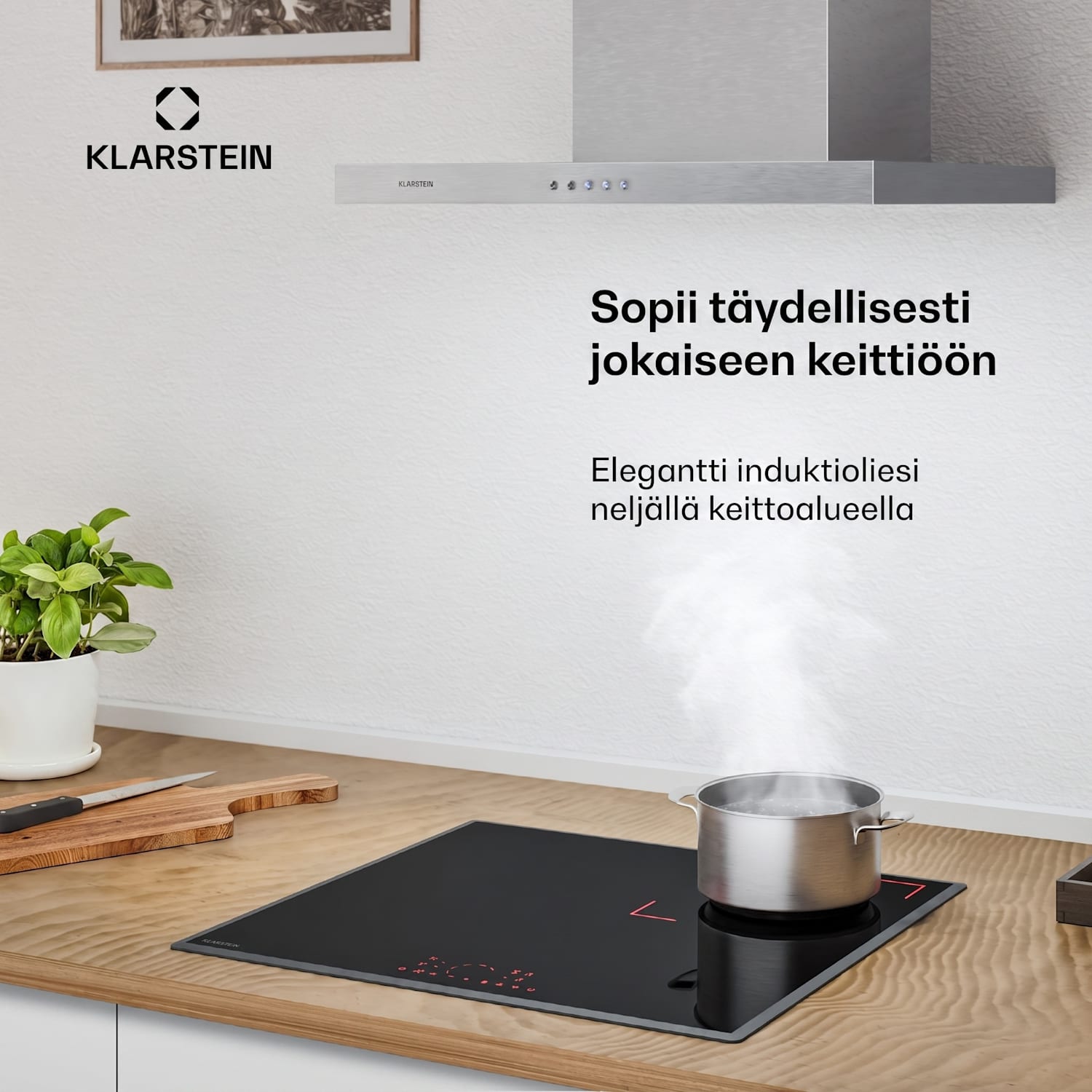 RedFlame induktioliesitaso | Moderni, tyylikäs ja tehokas | 4 keittoaluetta | 7000 W | 60 cm 