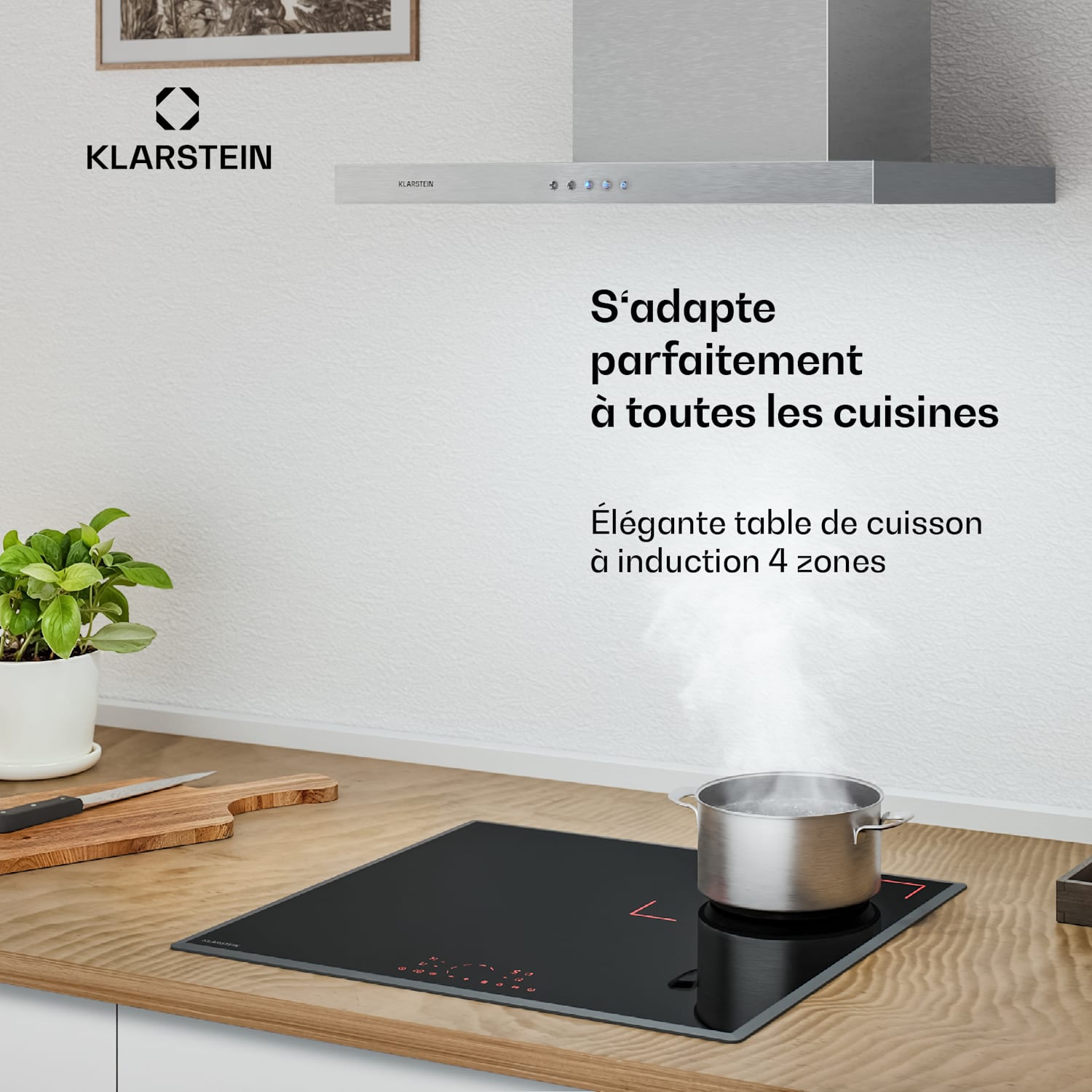 RedFlame inductiekookplaat | modern, elegant & krachtig | 4 kookvelden | 7000 W | 60 cm 