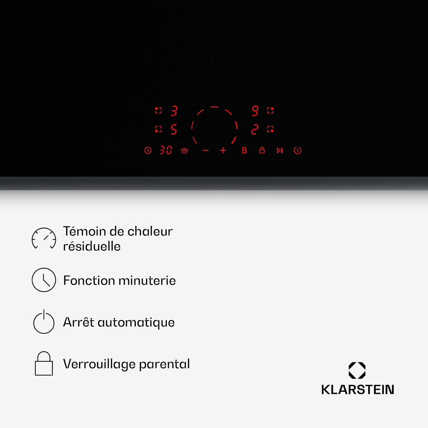 RedFlame inductiekookplaat | modern, elegant & krachtig | 4 kookvelden | 7000 W | 60 cm 