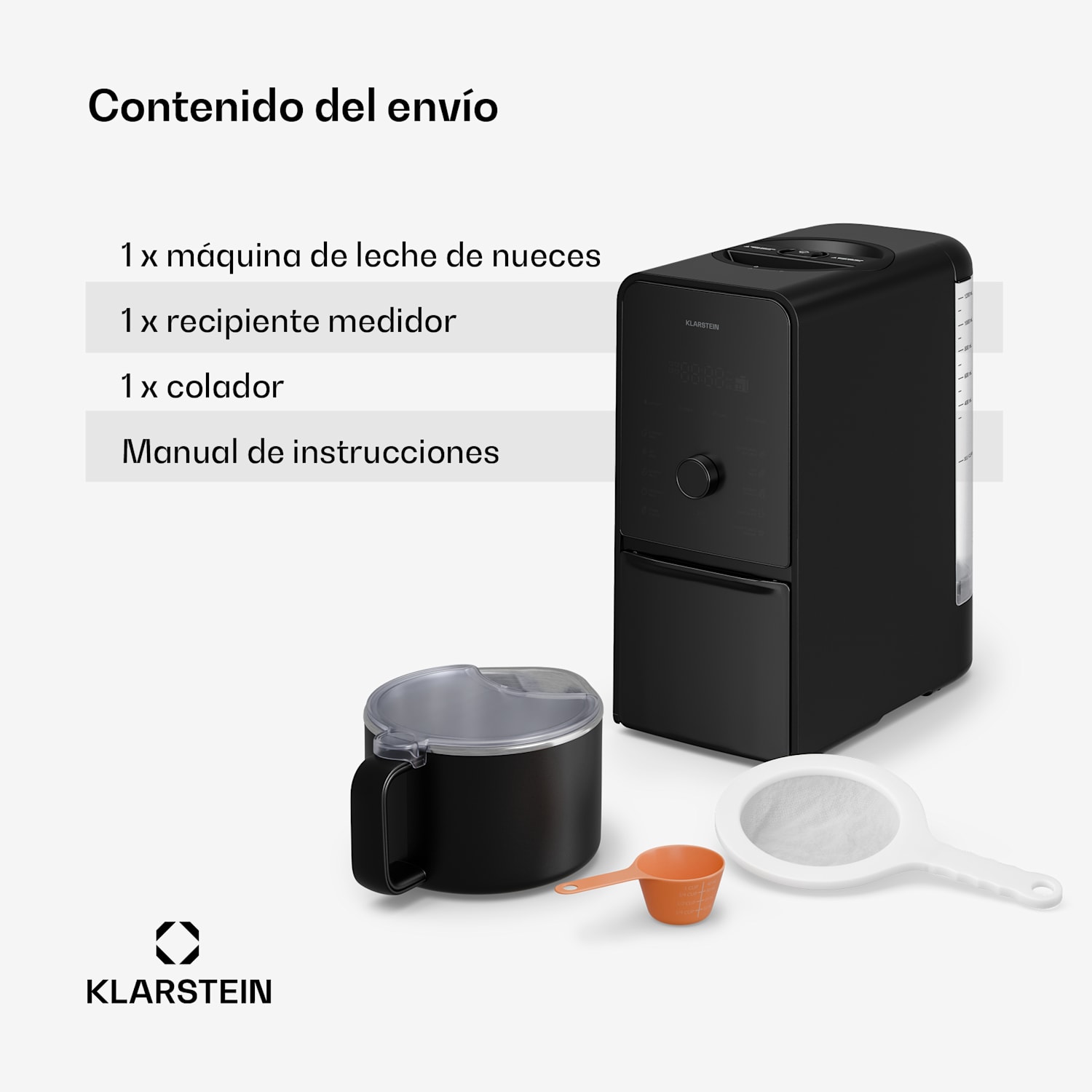 Marcia Touch máquina de leche de nuez 1,2 litros 6 cuchillas de acero inoxidable 1200 W 10 + 2 programas 