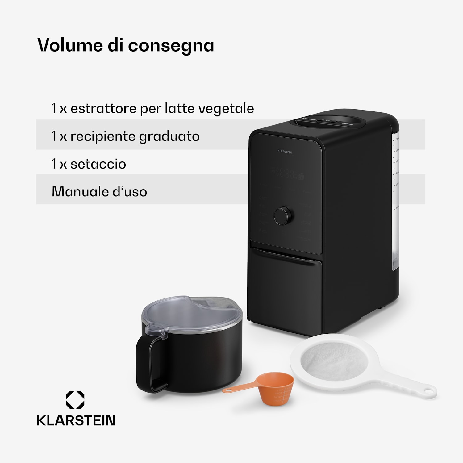 Marcia Touch automa per latte di noci 1,2 litri 6 lame in acciaio inox 1200 W 10 + 2 programmi 