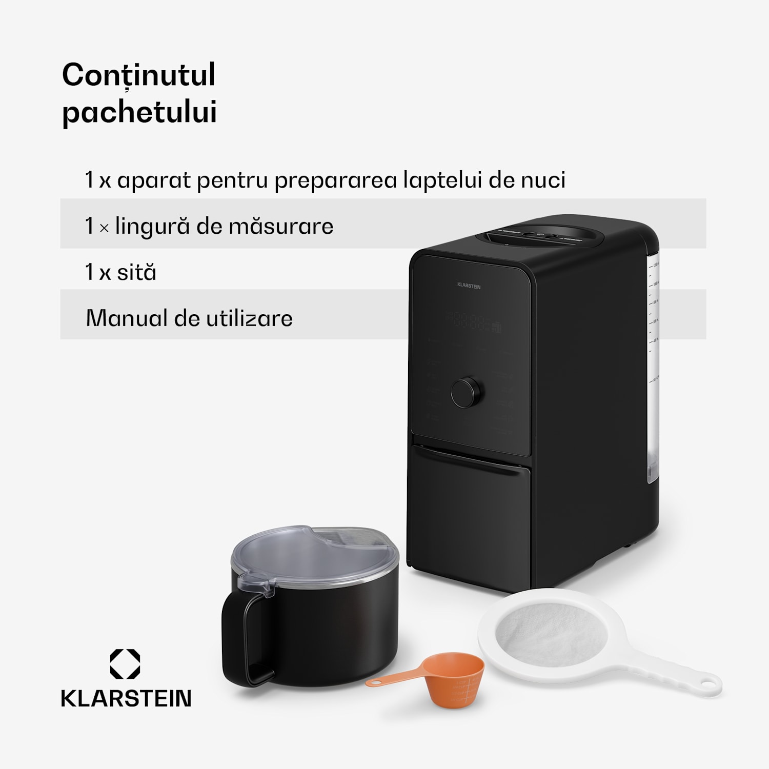 Marcia Touch aparat pentru lapte de nuci 1,2 litri, 6 lame din oțel inoxidabil, 1200 W, 10 + 2 programe 