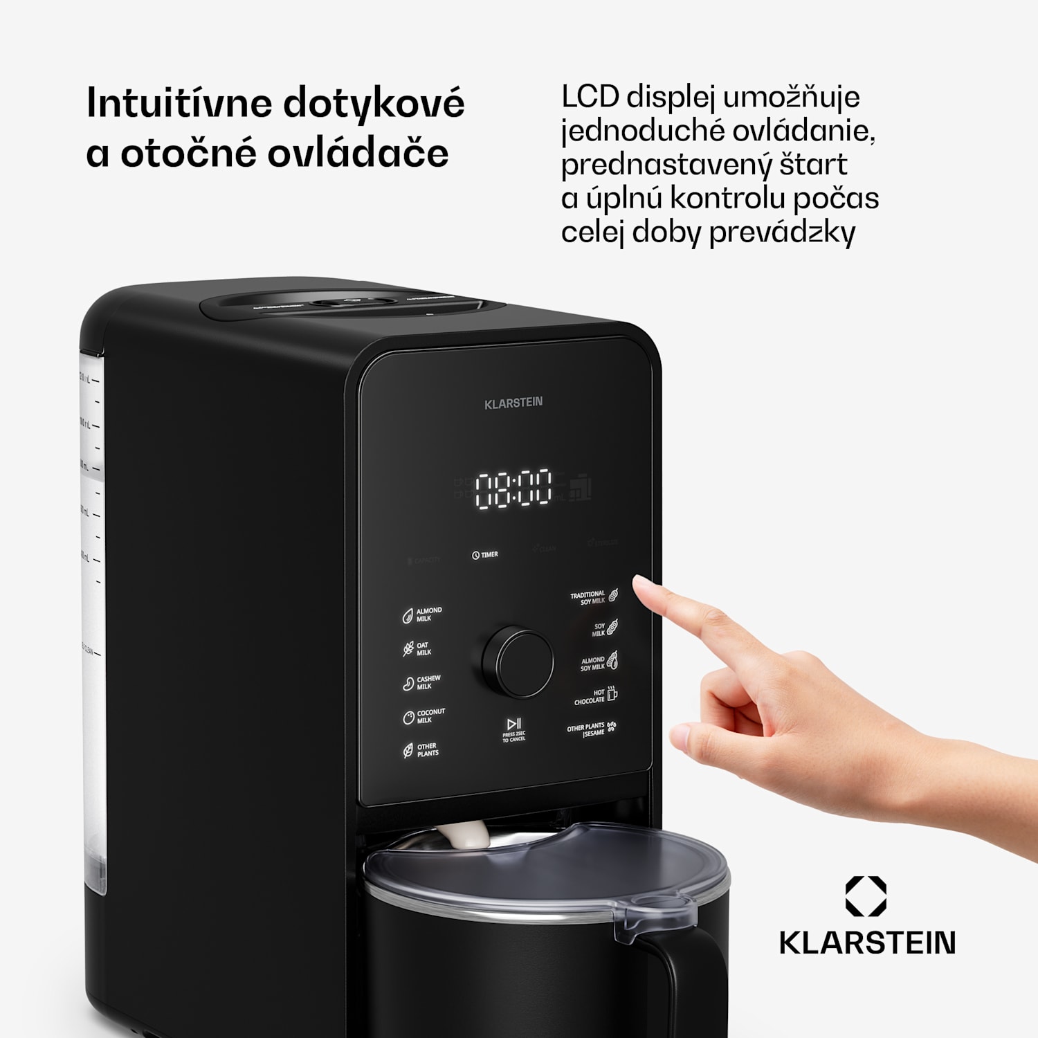 Marcia Touch automat na orechové mlieko 1,2 l, 6 nerezových nožov, 1200 W, 10 + 2 programy 
