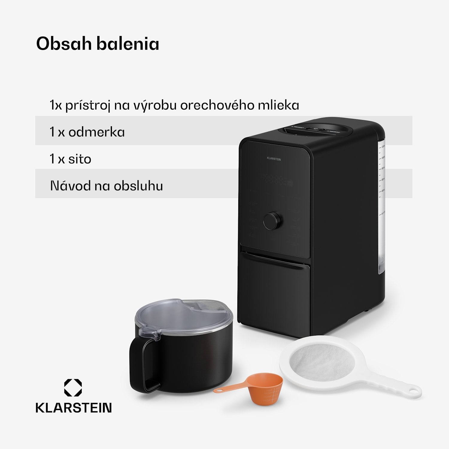 Marcia Touch automat na orechové mlieko 1,2 l, 6 nerezových nožov, 1200 W, 10 + 2 programy 