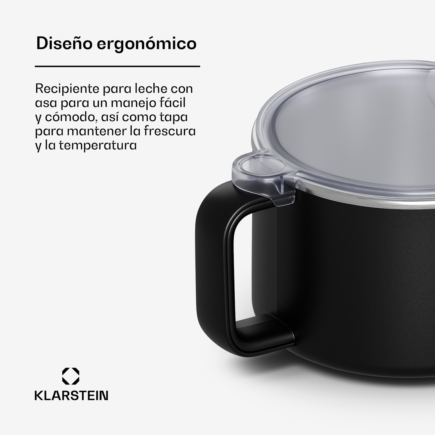 Marcia Touch depósito de leche 1,2 l plástico SUS304 acero inoxidable apto para lavavajillas 