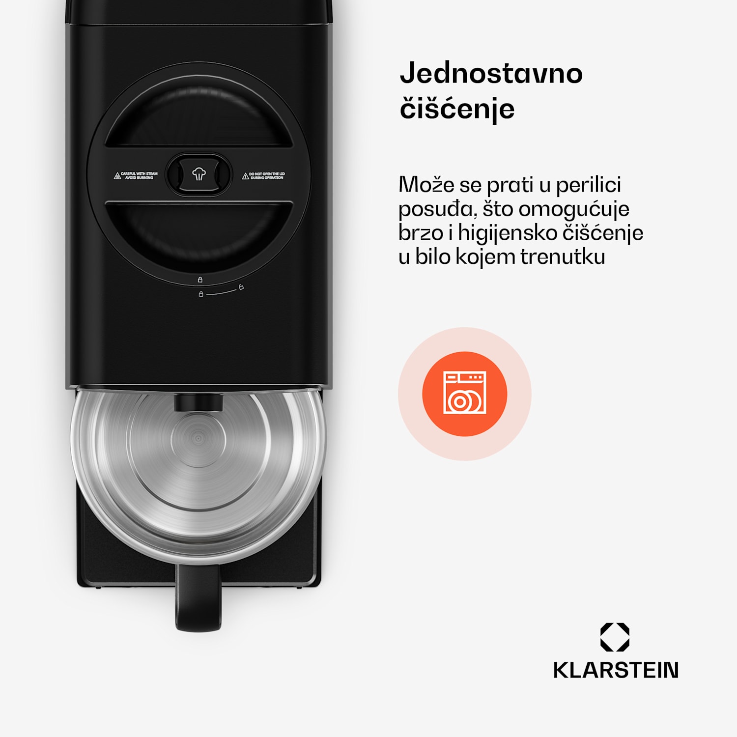 Posuda za mlijeko Marcia Touch 1,2 L plastika SUS304 nehrđajući čelik, periva u perilici posuđa 