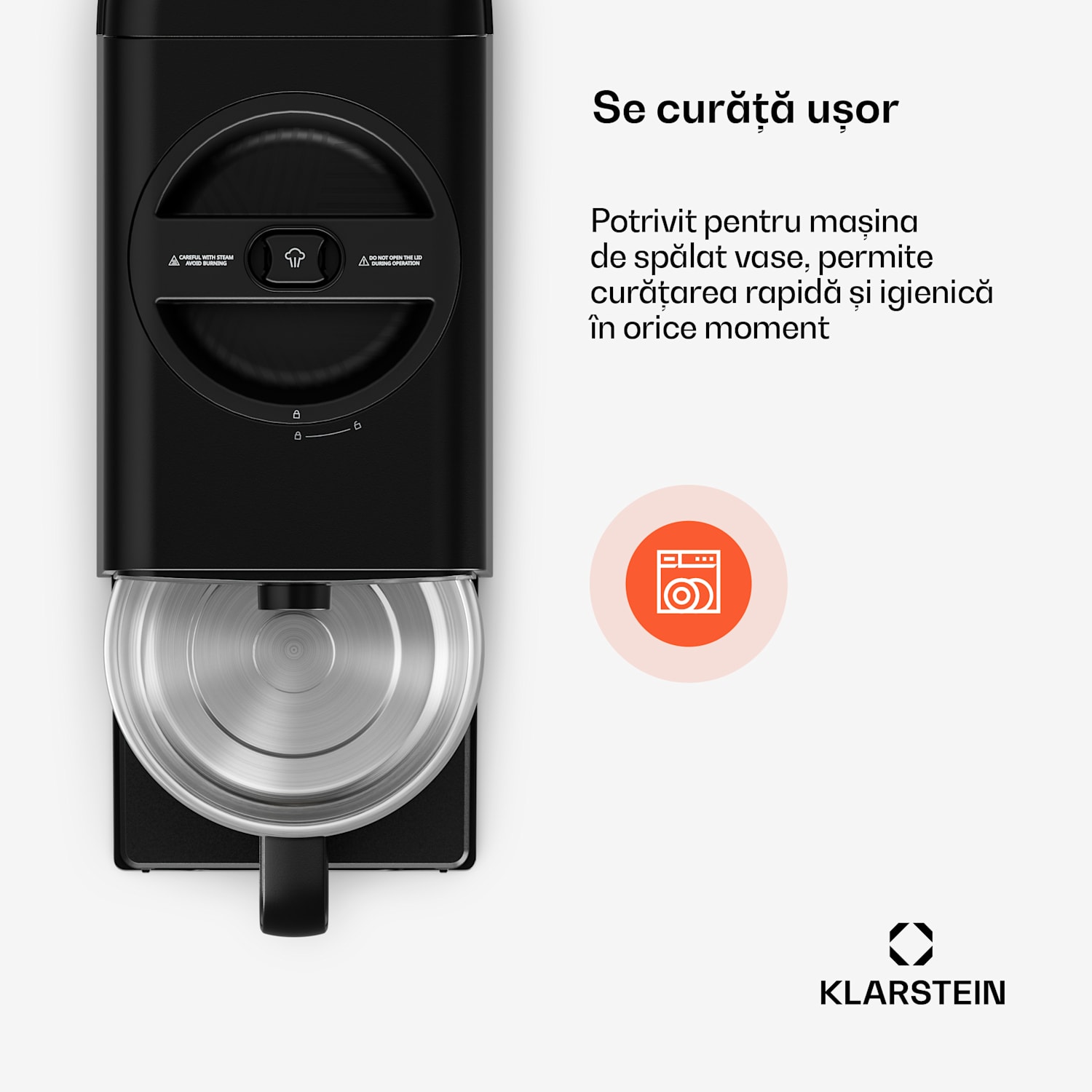 Marcia Touch – recipient pentru lapte, 1,2 l, plastic și oțel inoxidabil SUS304, compatibil cu mașina de spălat vase 