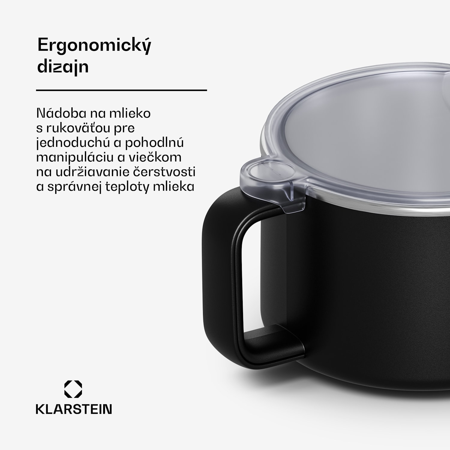 Marcia Touch nádoba na mlieko 1,2 l plast SUS304 nehrdzavejúca oceľ vhodná do umývačky riadu 