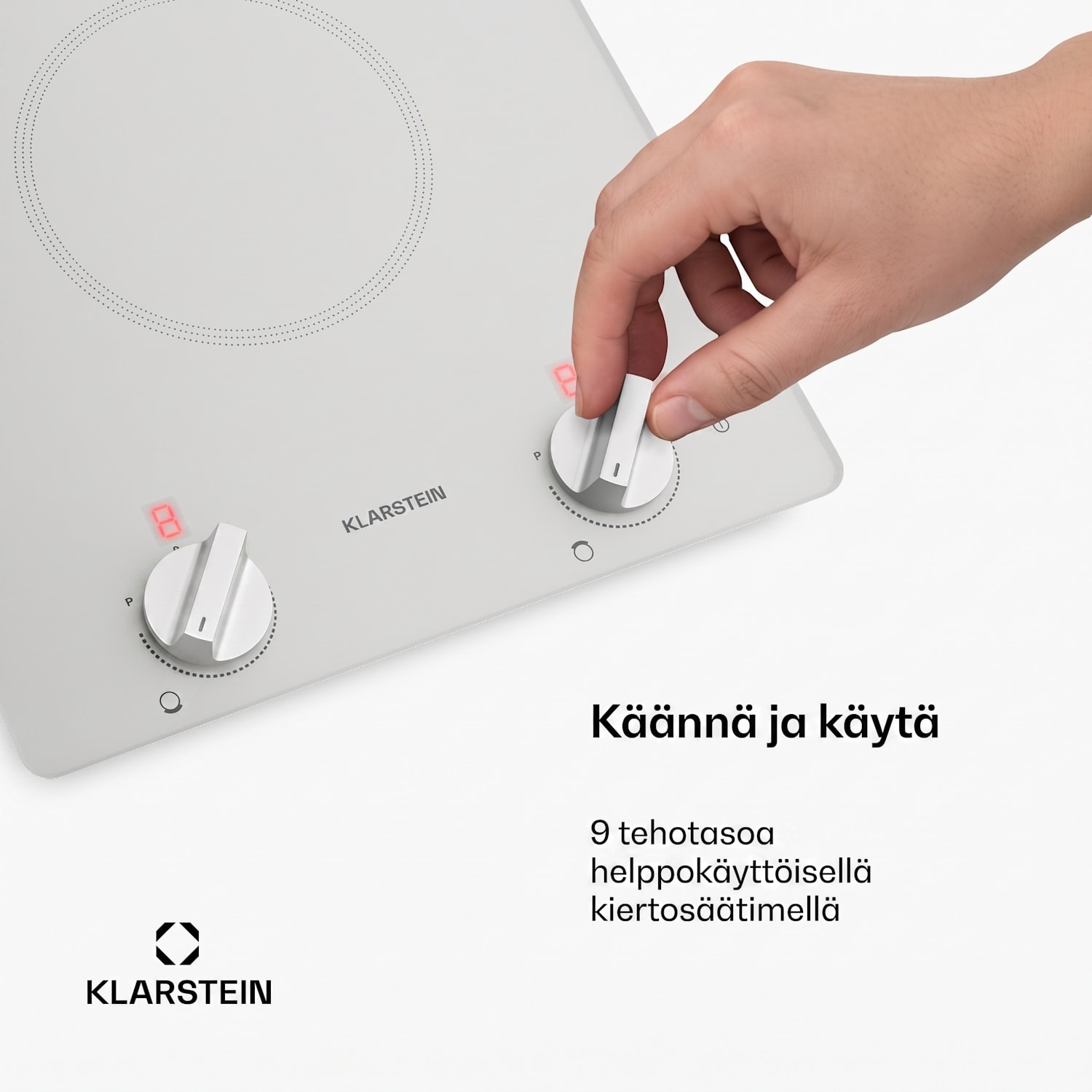 Kochheld induktiokeittotaso | Tyylikäs & tehokas | 2 keittoaluetta | 3500 W | 30 cm 30 cm | Kiiltävä | Valkoinen