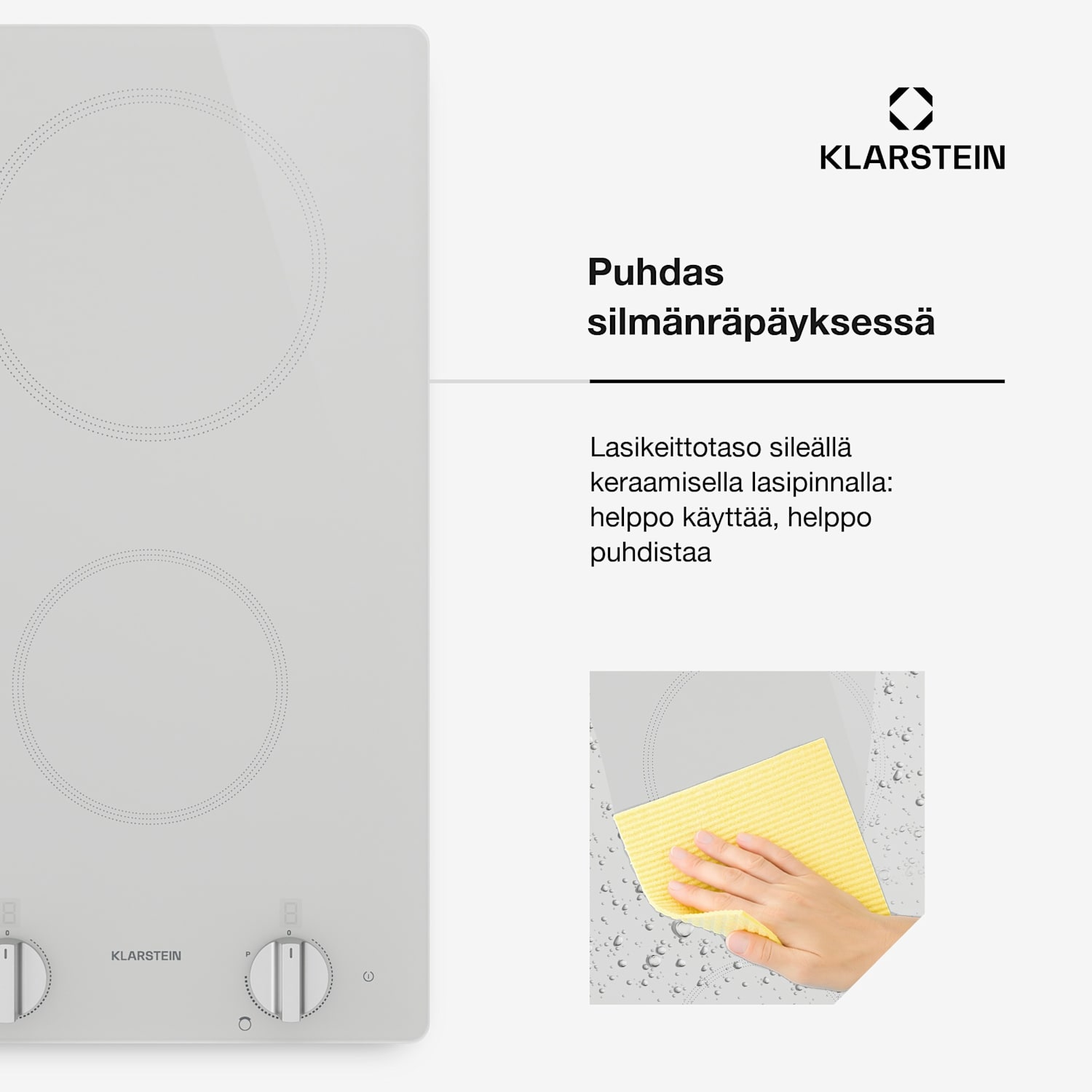 Kochheld induktiokeittotaso | Tyylikäs & tehokas | 2 keittoaluetta | 3500 W | 30 cm 30 cm | Kiiltävä | Valkoinen