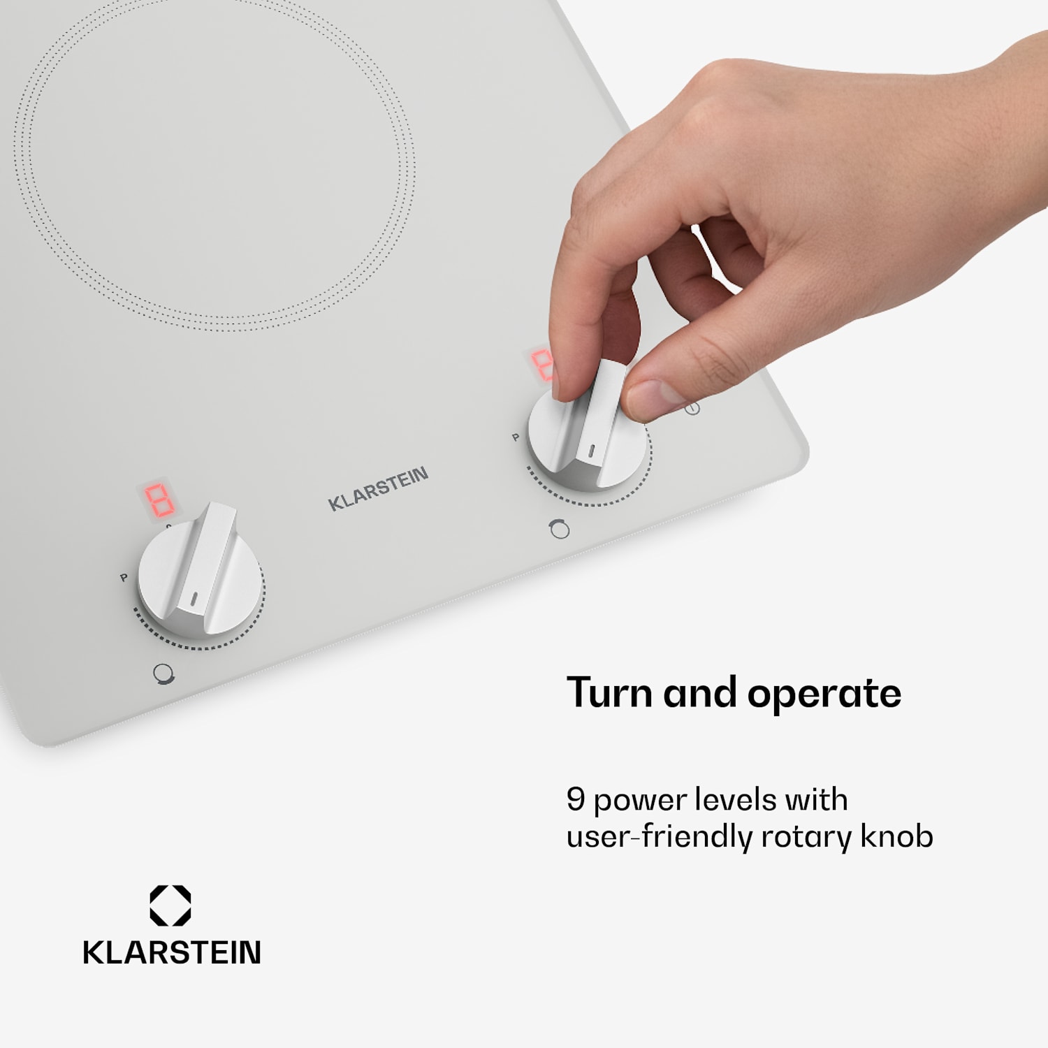 Kochheld-induktiokeittotaso | tyylikäs & tehokas | 2 keittoaluetta | 3500 W | 30 cm 30 cm | Valkoinen