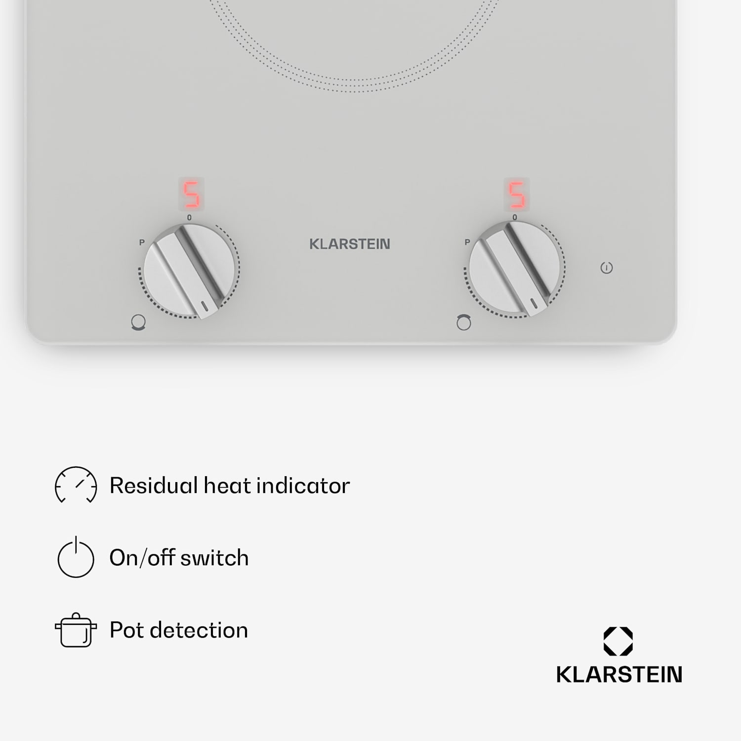 Kochheld-induktiokeittotaso | tyylikäs & tehokas | 2 keittoaluetta | 3500 W | 30 cm 30 cm | Valkoinen