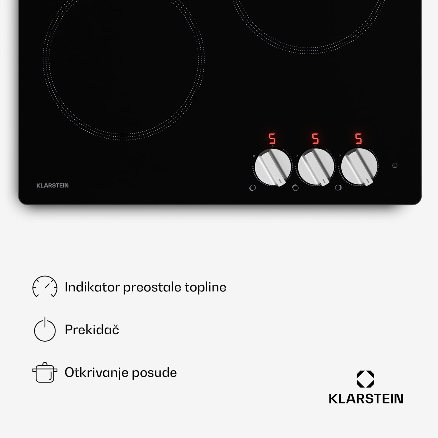 Kochheld indukcijska ploča za kuhanje | Elegantna i snažna | 3 zone za kuhanje | 5700 W | 45 cm 45 cm | Crna