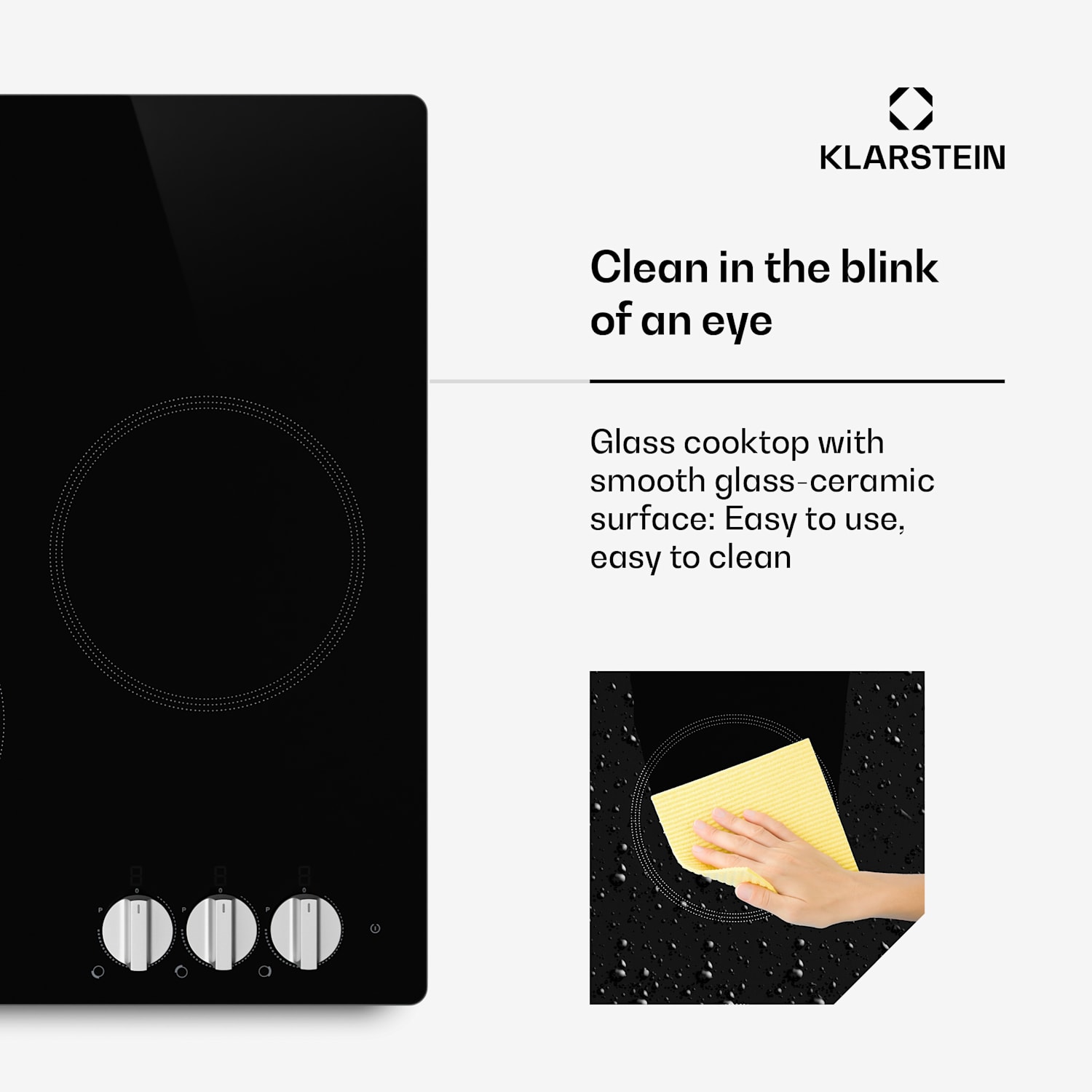 Placa de indução Kochheld | elegante e potente | 3 discos | 5700 W | 45 cm 45 cm | Preto