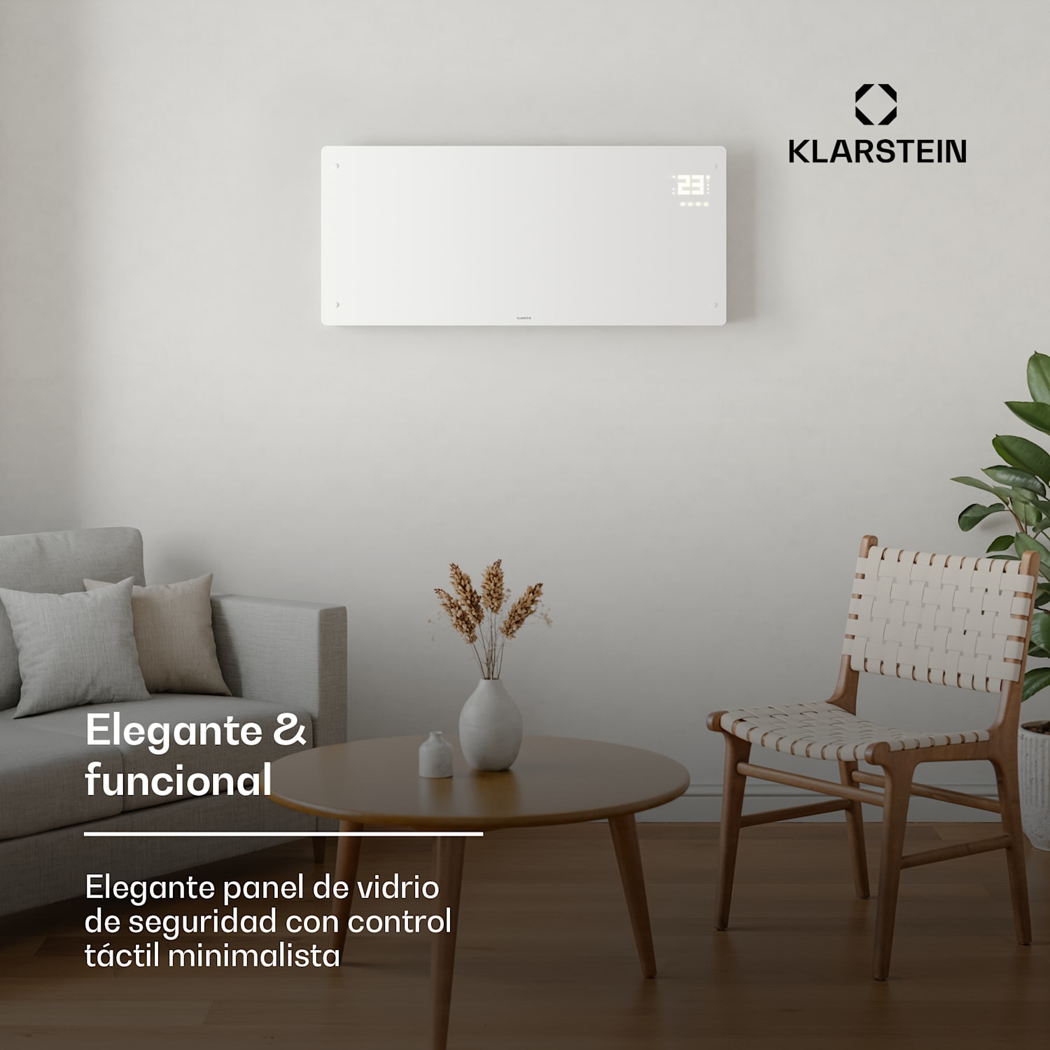 Calefactor convector Bornholm | 3000 W | 30 m² | Potente y elegante | 105 cm x 51 cm 3000 W | Sí | Blanco