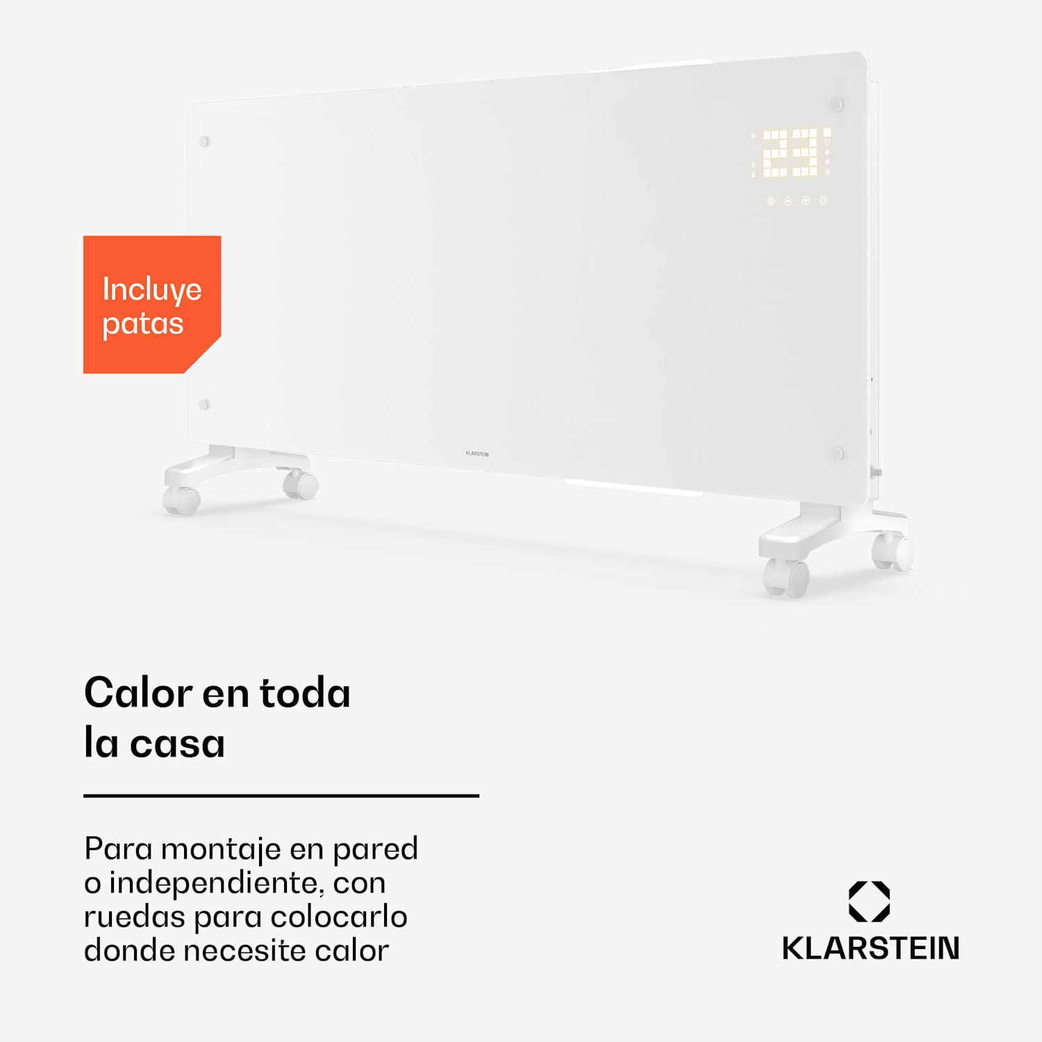 Calefactor convector Bornholm | 3000 W | 30 m² | Potente y elegante | 105 cm x 51 cm 3000 W | Sí | Blanco