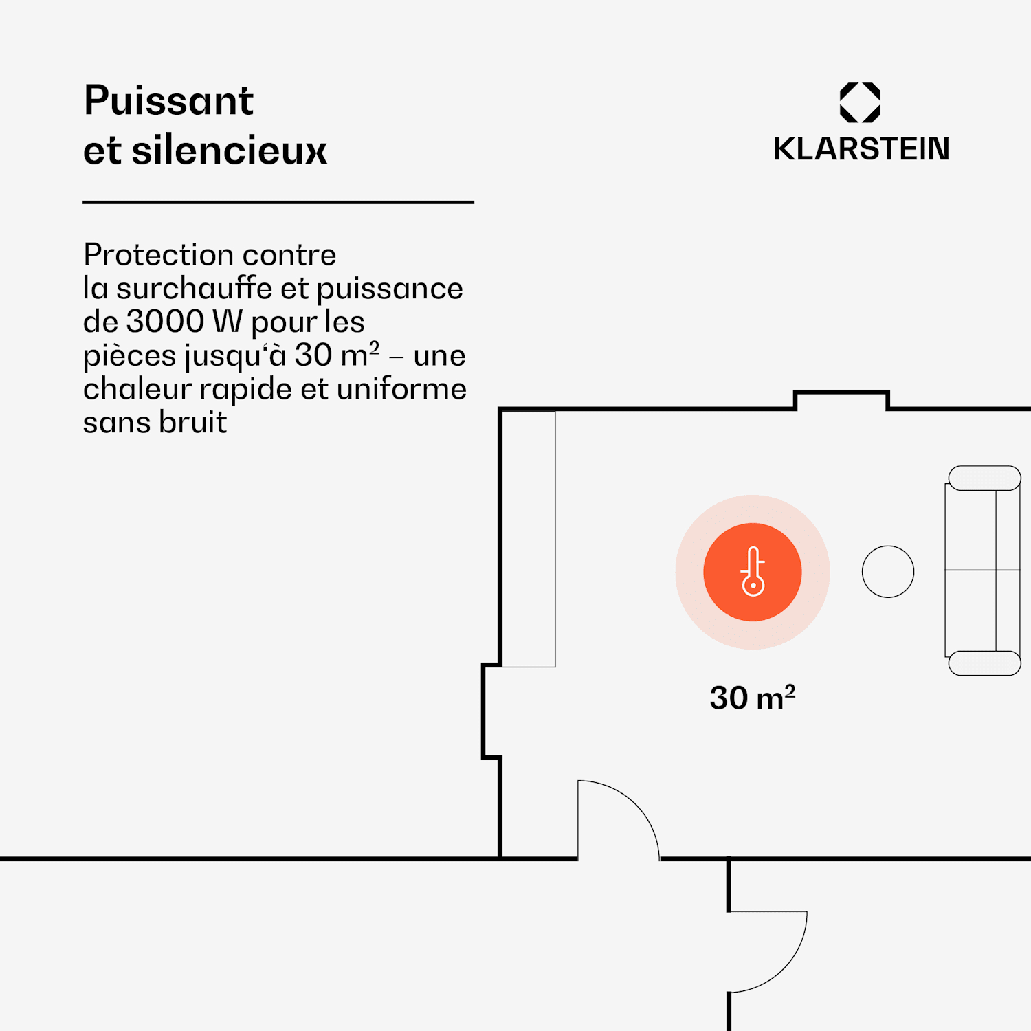 Bornholm convectorverwarming | 3000 W | 30 m² | Krachtig & stijlvol | 105 cm x 51 cm 3000 W | Ja | Wit
