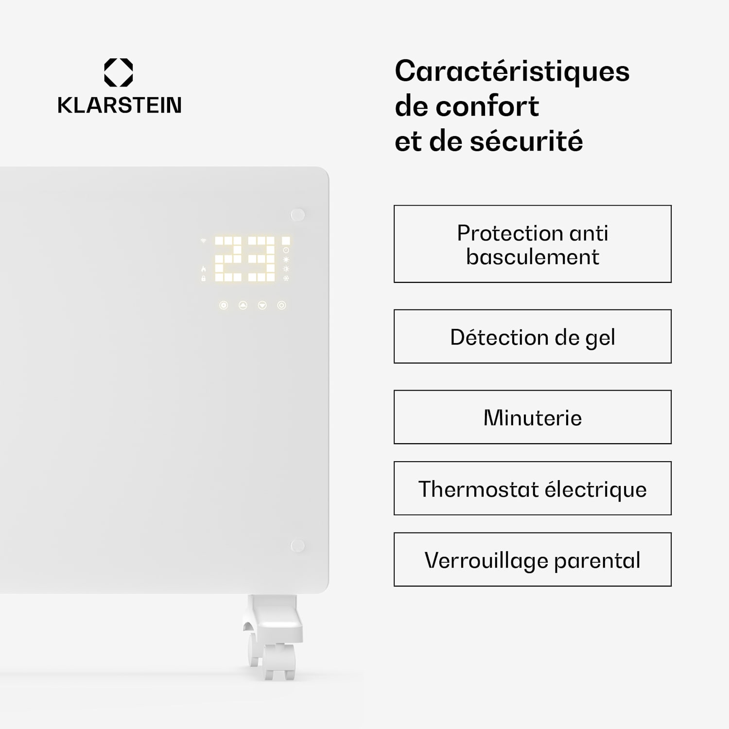 Bornholm convectorverwarming | 3000 W | 30 m² | Krachtig & stijlvol | 105 cm x 51 cm 3000 W | Ja | Wit