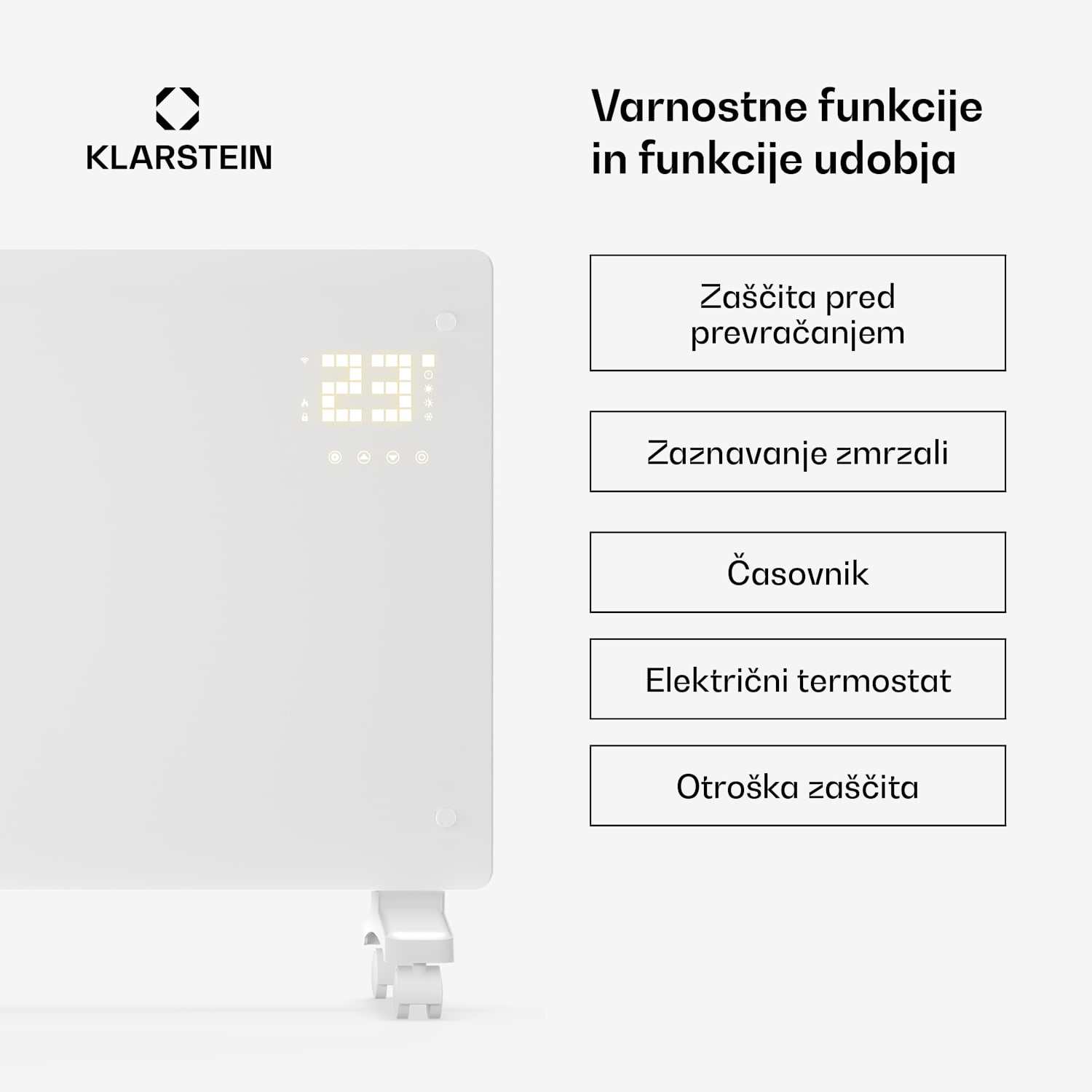 Bornholm konvektor | 3000 W | 30 m² | Zmogljiv in eleganten | 105 cm x 51 cm 3000 W | Da | Bela