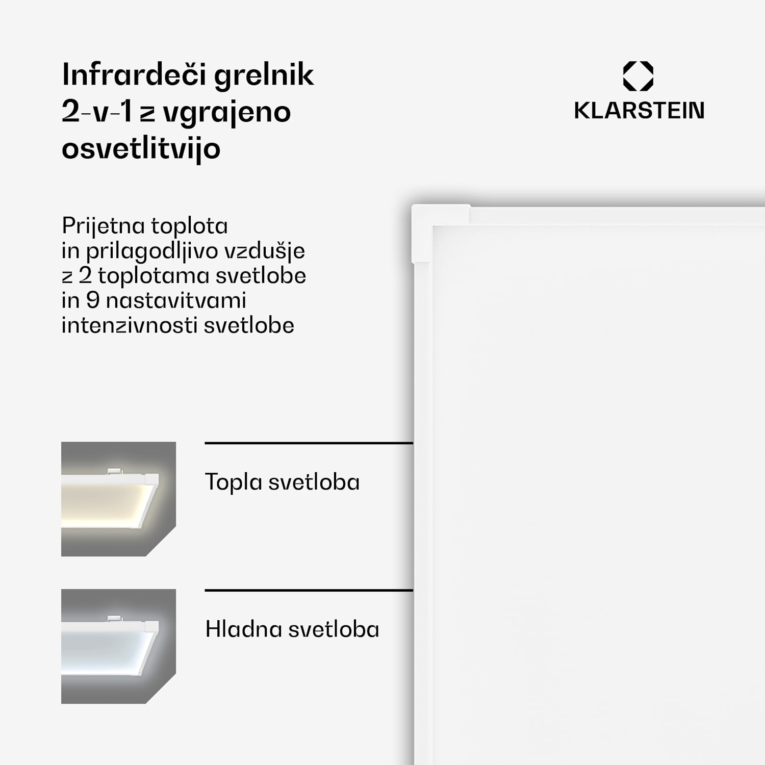 Wondersky infrardeča plošča | 360 W | 4 - 8 m² | Minimalistična zasnova | 60 cm x 60 cm 360 W