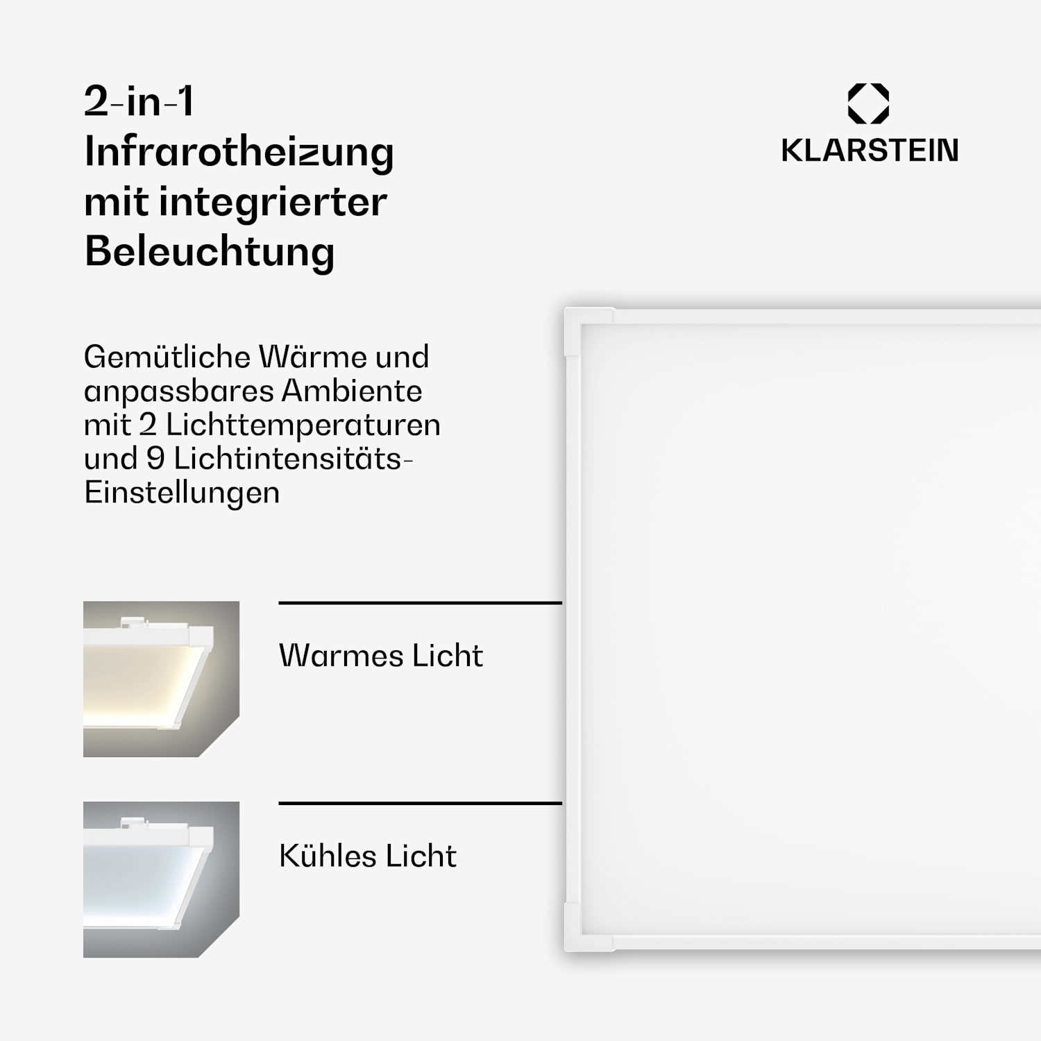 Wondersky Infrarot-Panel | 770 W | 4 - 8 m² | Minimalistisches Design | 120 cm x 60 cm 770 W
