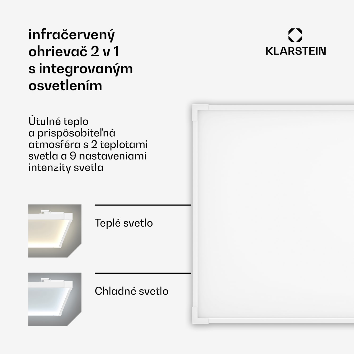 Wondersky infračervený panel | 770 W | 4 - 8 m² | Minimalistický dizajn | 120 cm x 60 cm 770 W