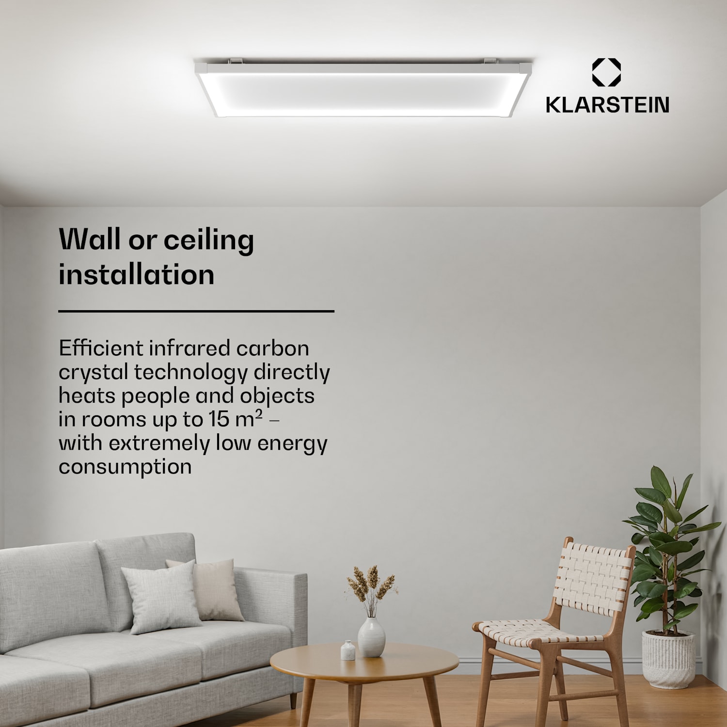 Painel de infravermelhos Wondersky | 770 W | 4 - 8 m² | design minimalista | 120 cm x 60 cm 770 W