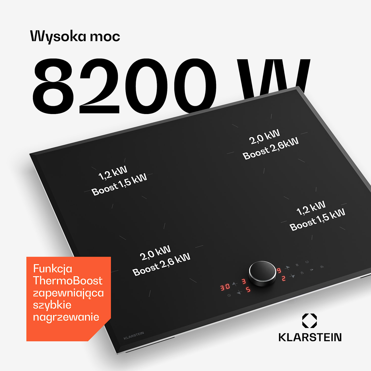 Płyta indukcyjna Magnichef | 4 strefy grzewcze | Nowoczesna & innowacyjna | 8200 W | 60 cm 