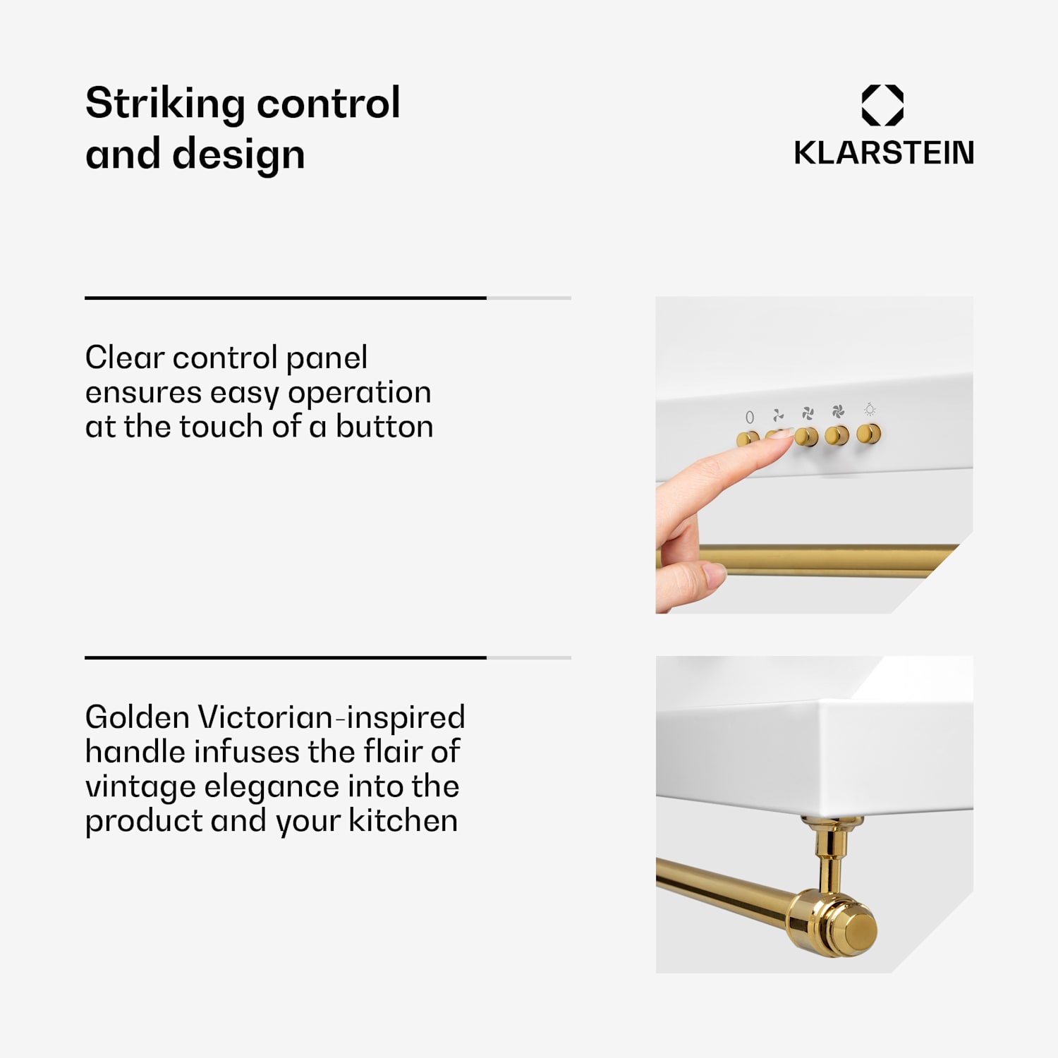 Montblanc 60 Cooker Hood 610m³/h 165W 2 x 1.5W LED Railing 60 cm | White