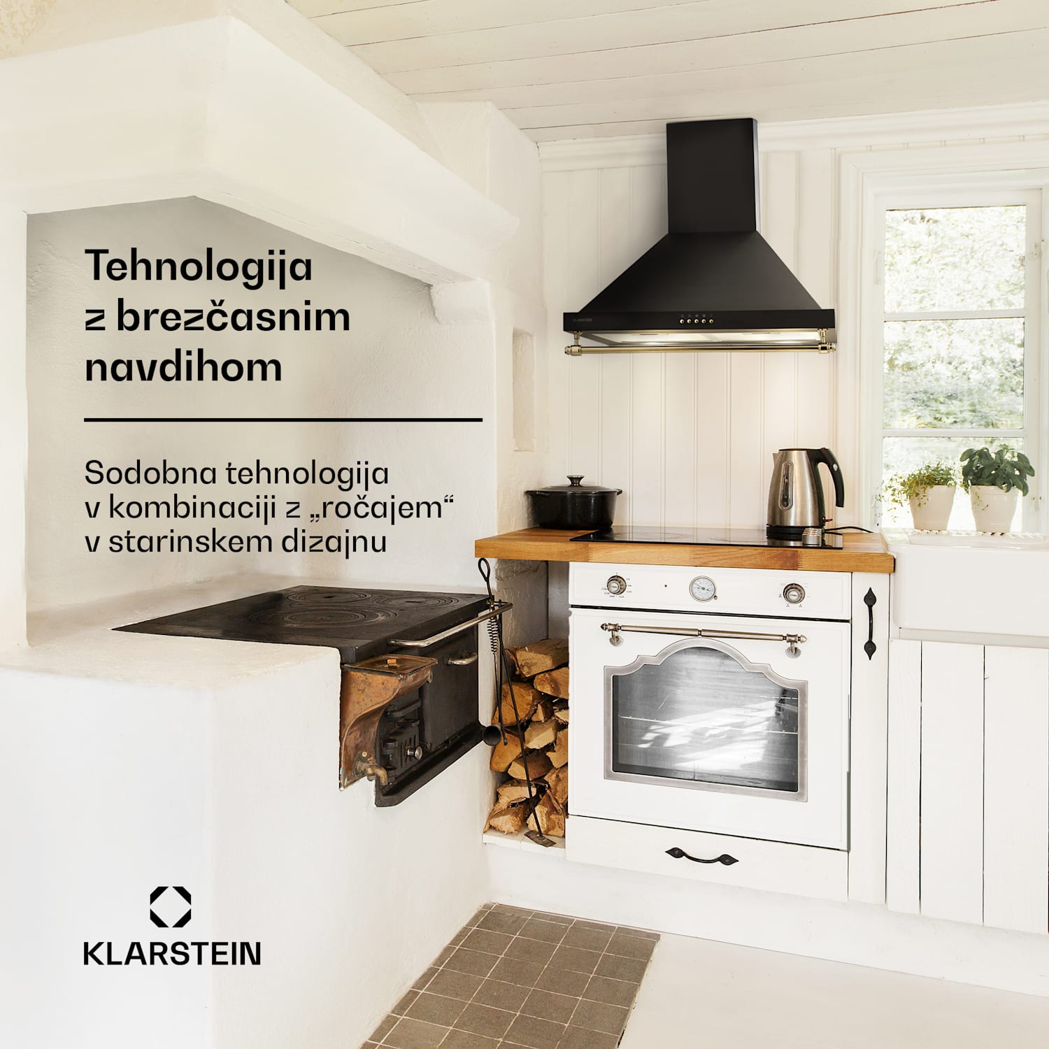 Montblanc 60 Dunstabzugshaube 610m³/h 165W 2x1,5W LED Reling 60 cm | Schwarz