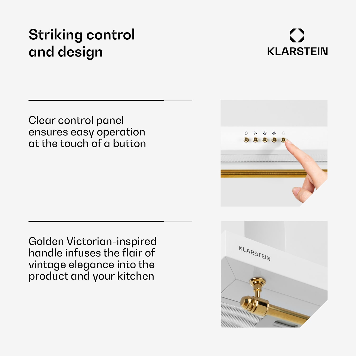 Montblanc 90 Cooker Hood 610m³/h 165W 2 x 1.5W LED Railing 90 cm | White