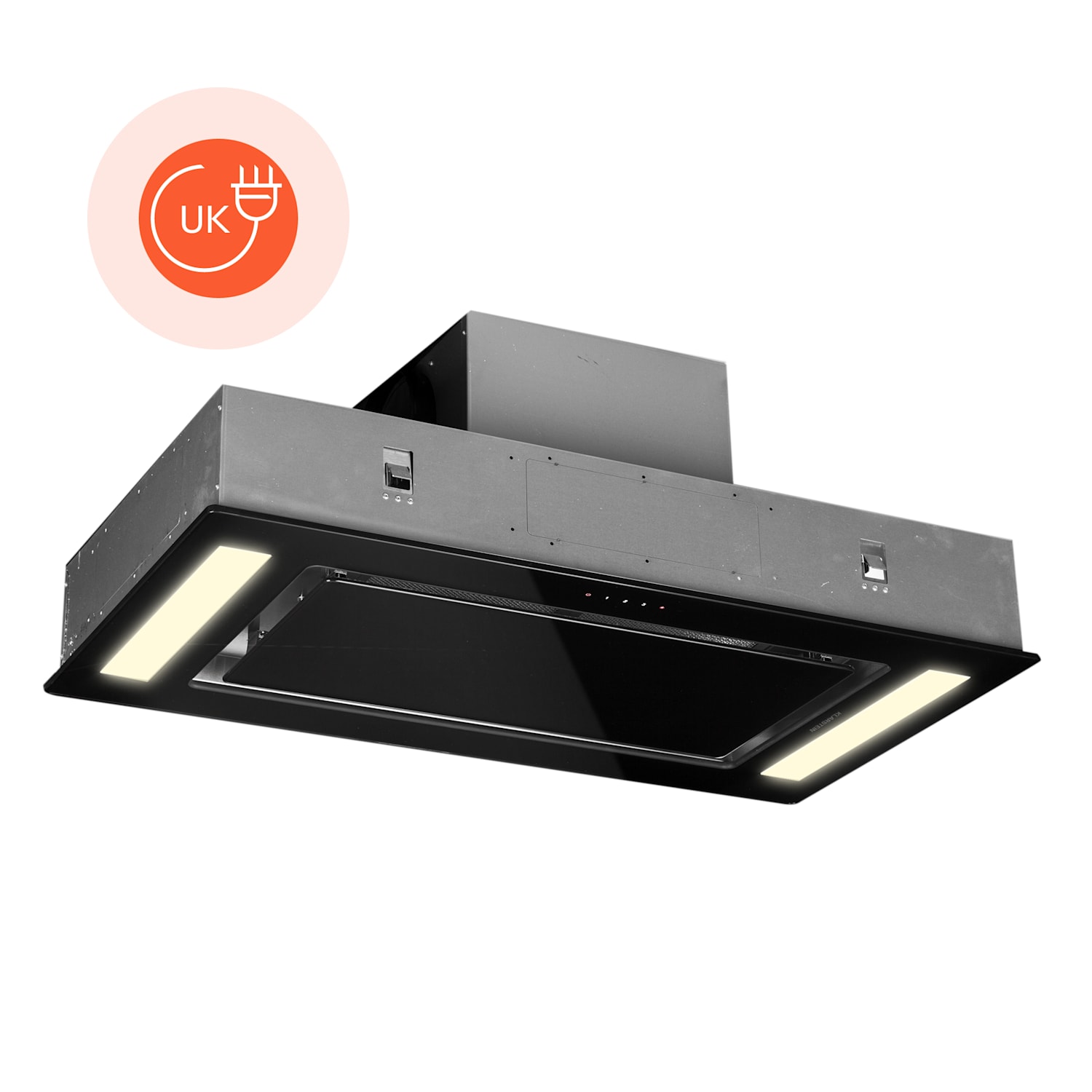 Remy ceiling hood 90 cm 619 m³/h 230W 3 levels remote control Black