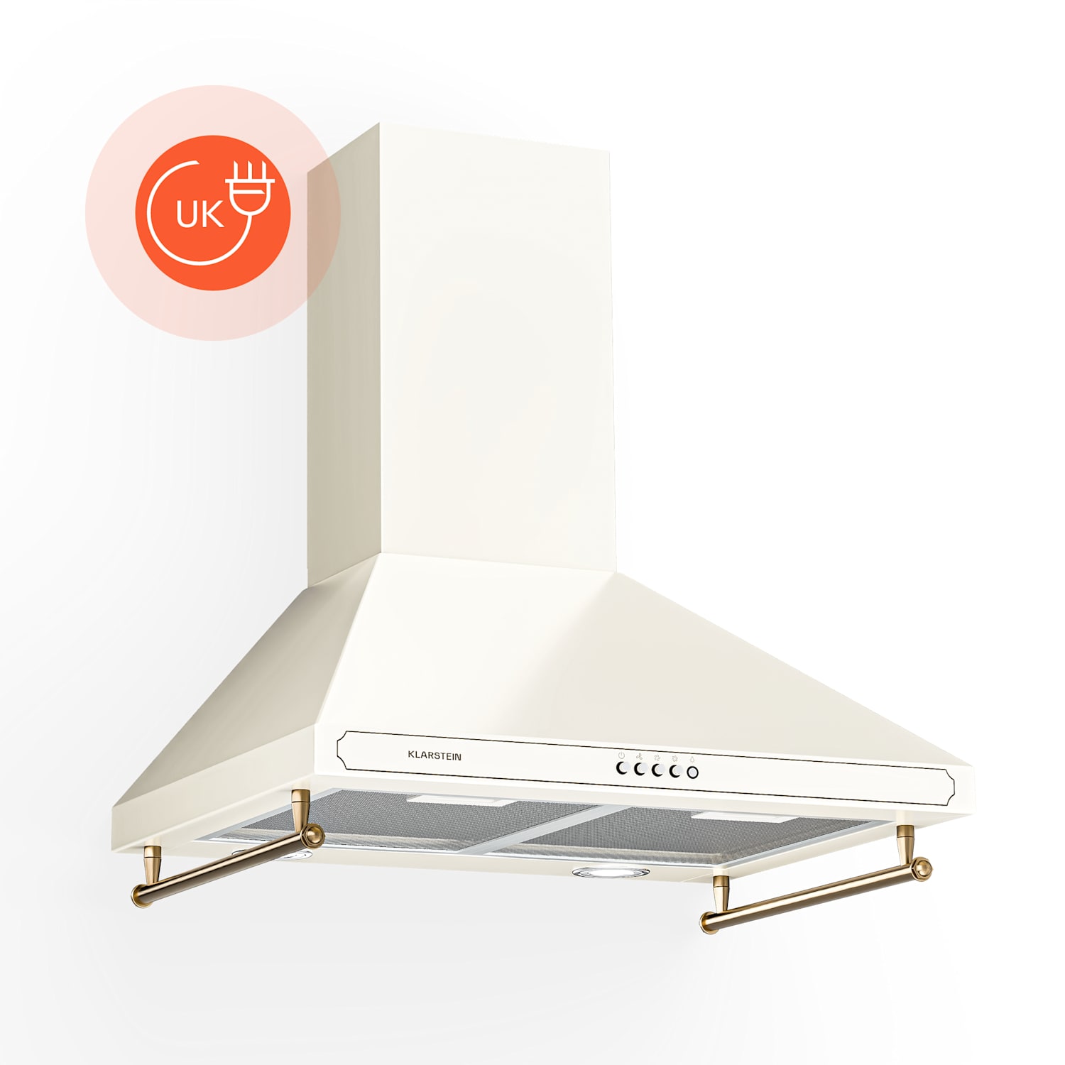 Victoria cooker bonnet 60 cm retro design 644.5 m³/h 2 LED lamps 60 cm | Vintage Cream