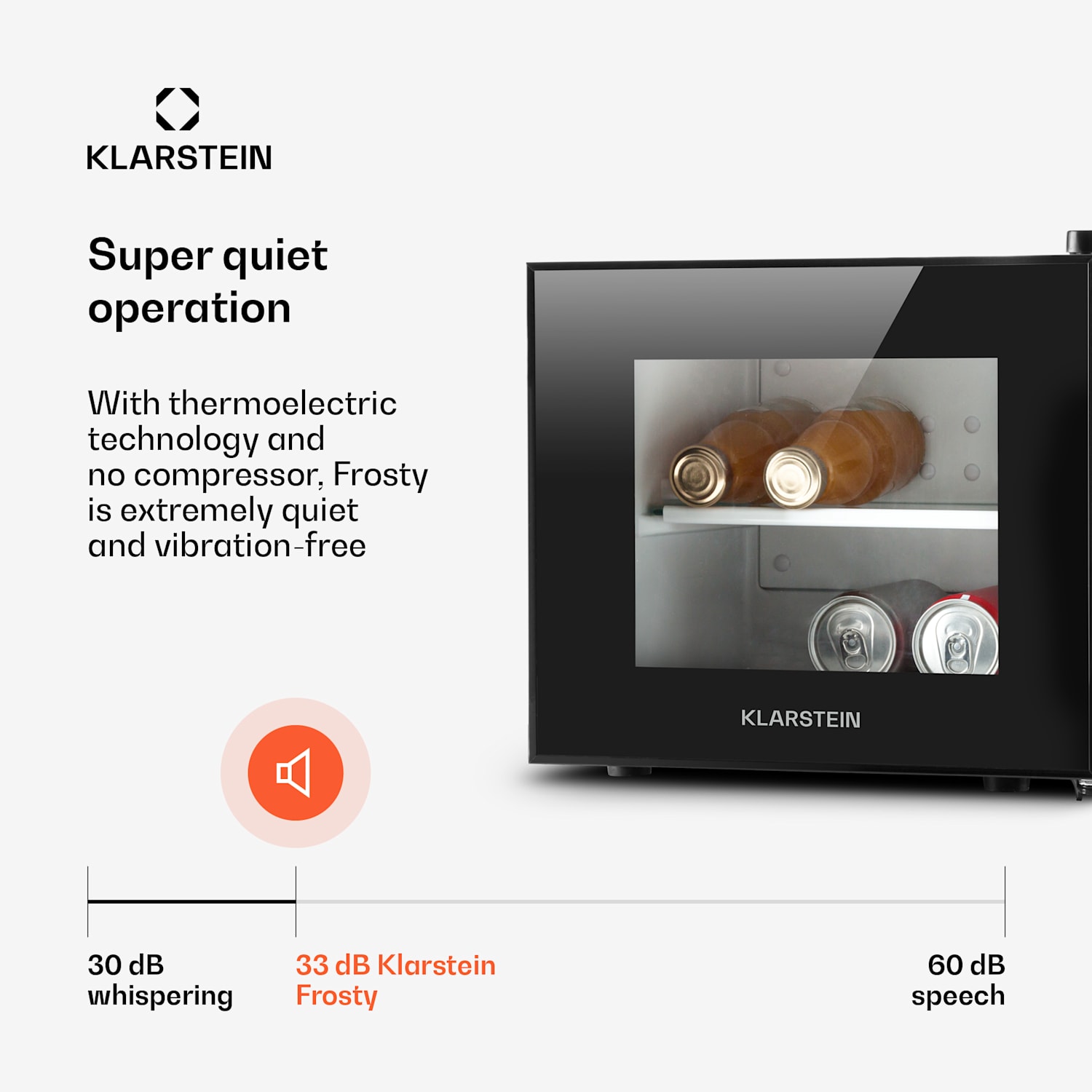 Frosty Mini Fridge 10 Litres 65W Class B Black 