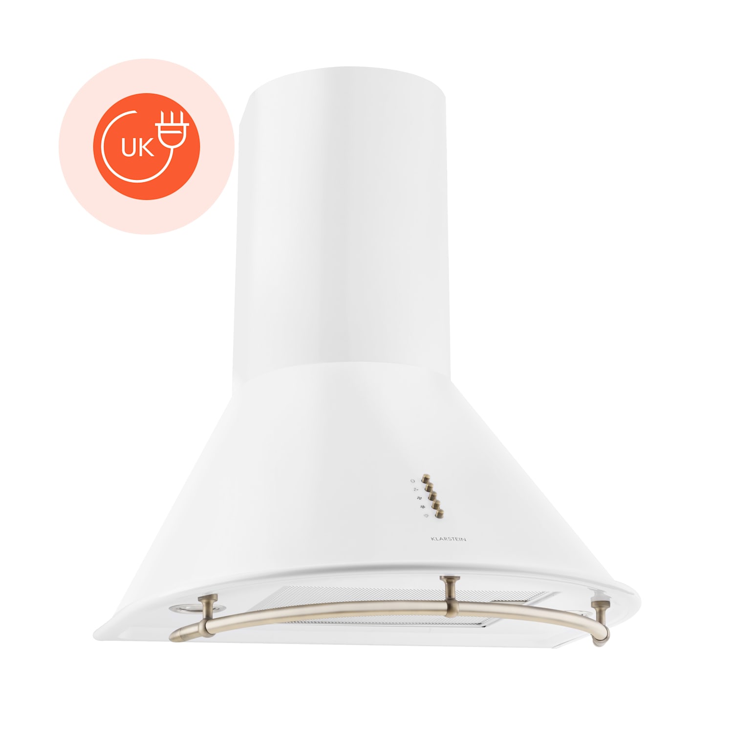 Lumio Primo Retro Cooker Hood 60 cm 490 m³/h LED Lights White