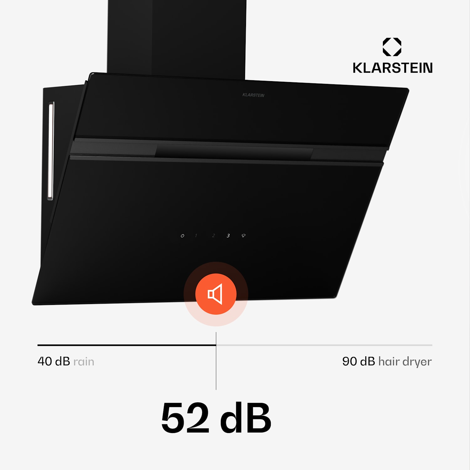 Alina extractor hood | EEC A | touch | LED lighting | exhaust air/recirculation | 600 m³/h 60 cm | Black