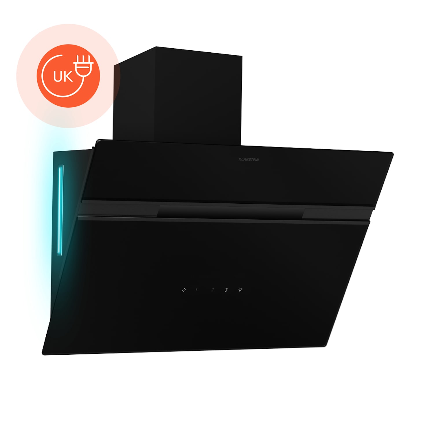 Alina extractor hood | EEC A | touch | LED lighting | exhaust air/recirculation | 600 m³/h 60 cm | Black