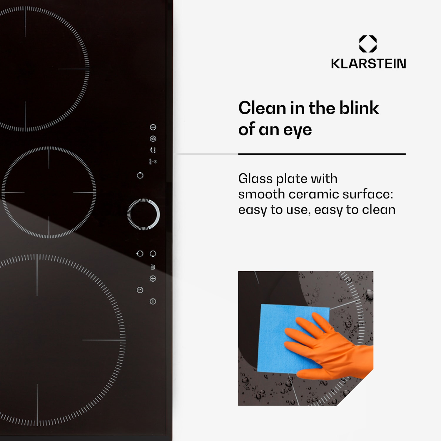 Delicatessa 80 Built-in Hob Induction 3 Zones 7400W Glass Ceramic Standard | 80 cm | Black Glass