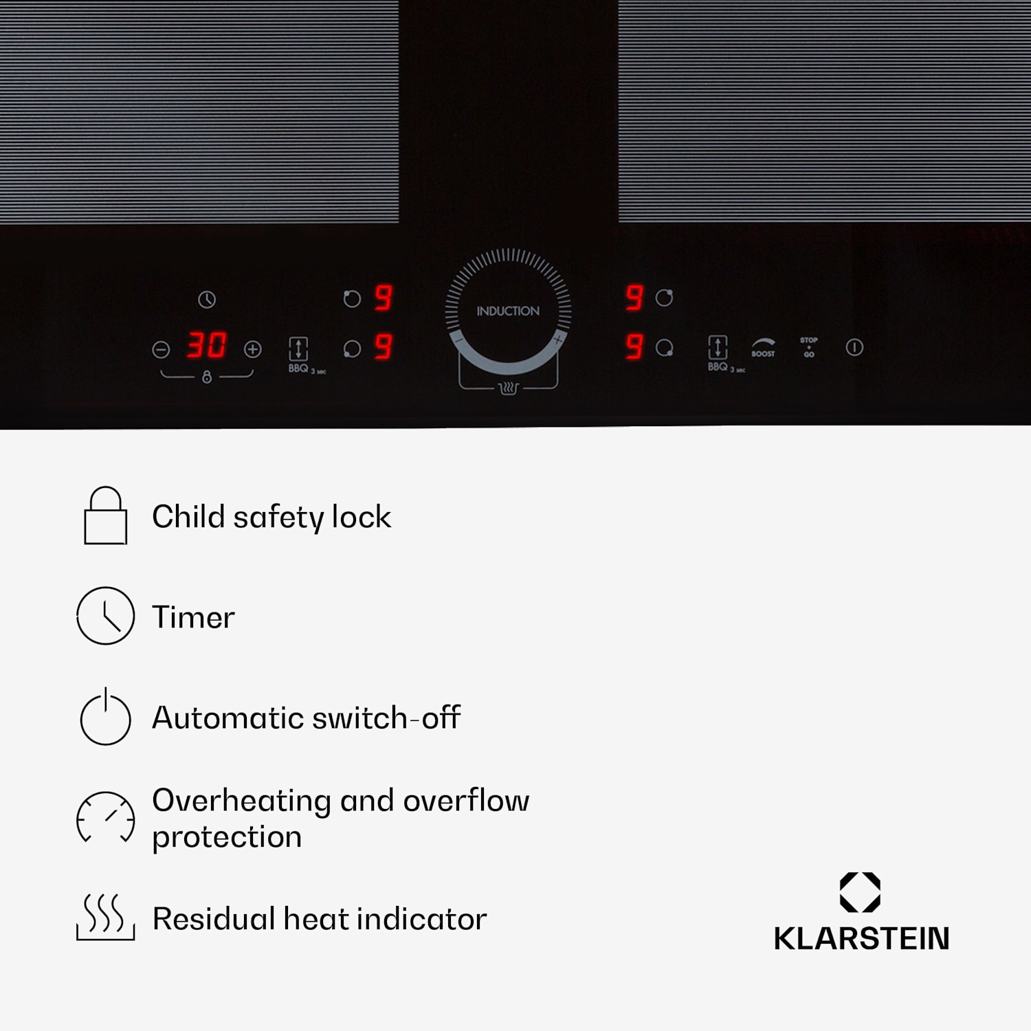 Delicatessa 60 built-in hob induction 4 zones 7000 W glass ceramic Standard | 60 cm | Black Glass