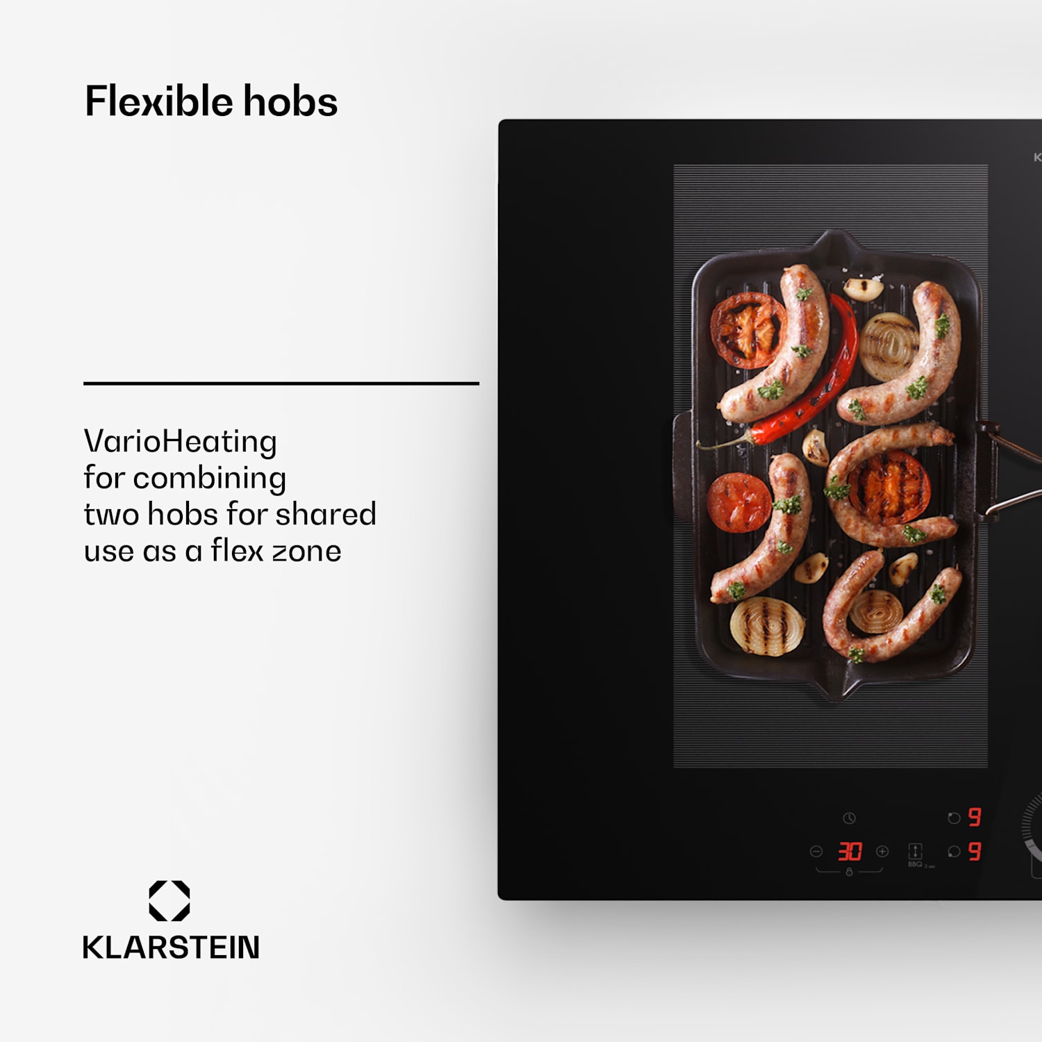 Delicatessa 70 Hybrid built-in hob induction 4 zones 7000 W glass ceramic Hybrid | 70 cm | Black