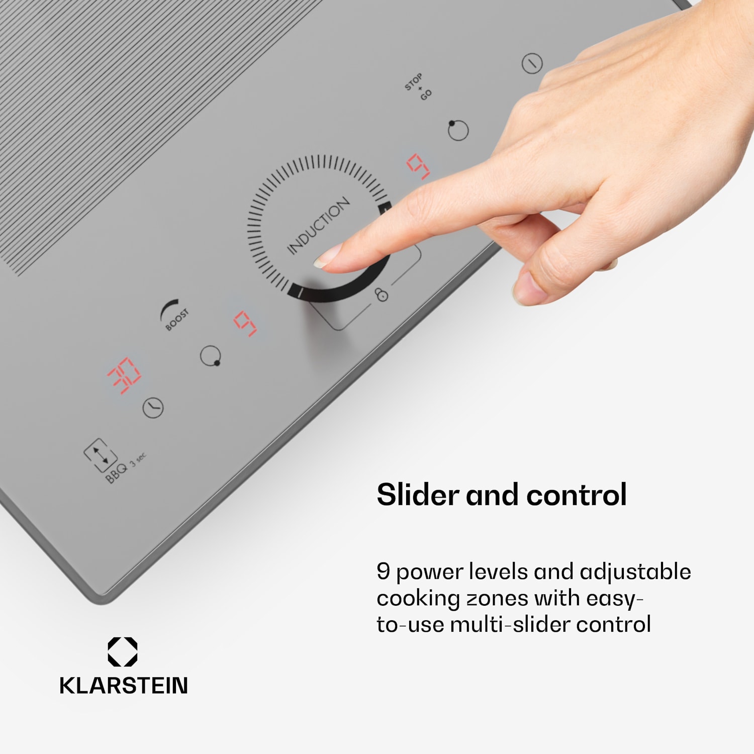 Delicatessa Domino Prime built-in induction hob 2 zones 3500 W self-sufficient Domino Prime | 30 cm | White