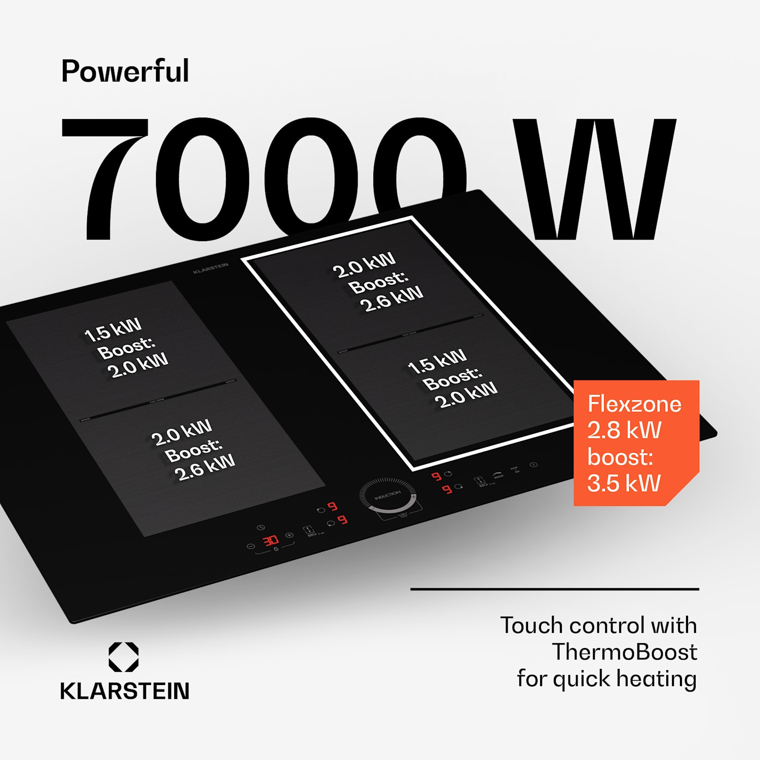 Delicatessa 70 Flex built-in hob induction 4 zones 7000 W glass ceramic Flex | 70 cm | Black