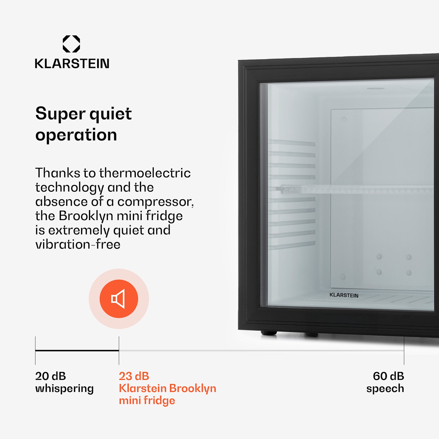 MKS-12 Minibar 24 Litres Class E Black Glass 0dB 