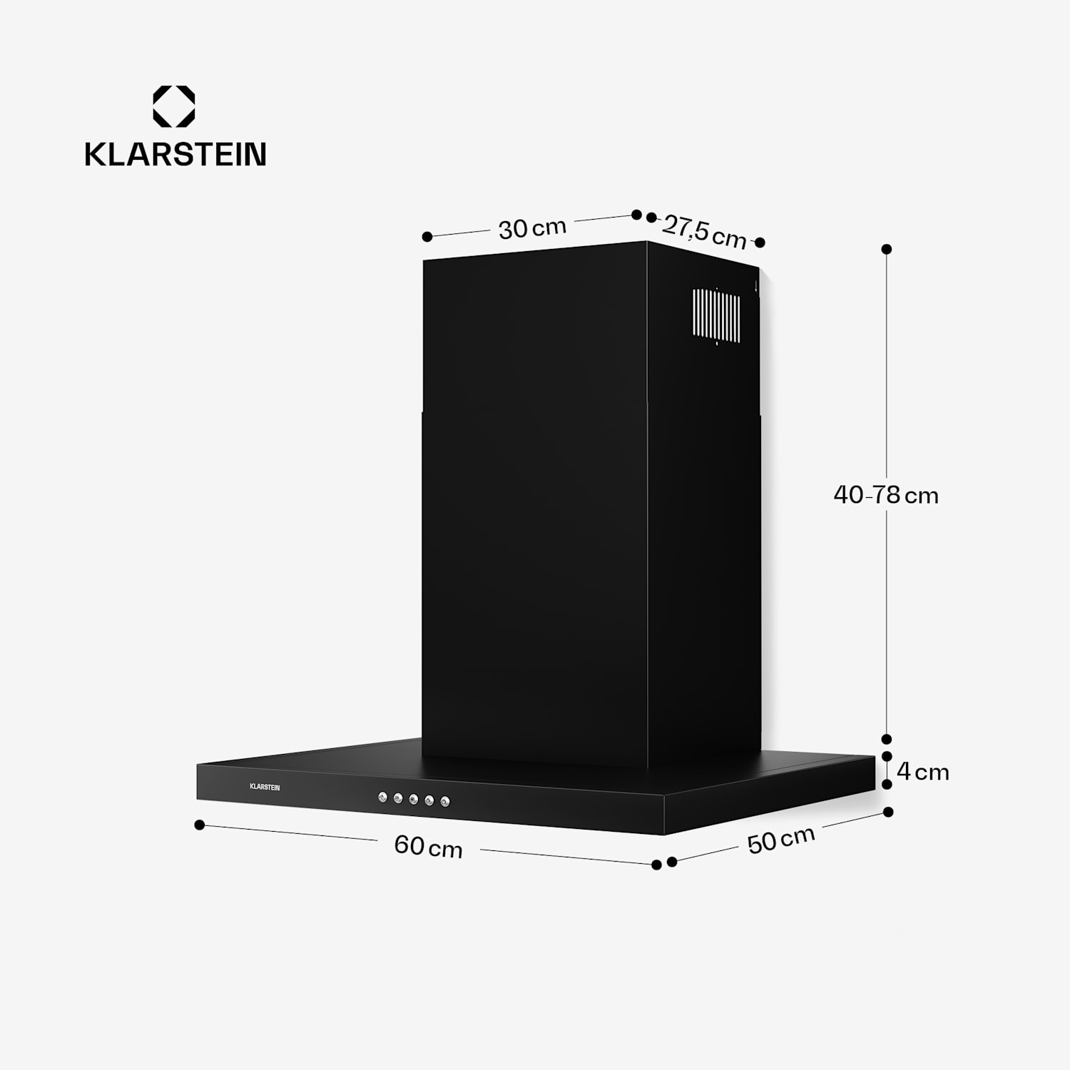 Limelight Cooker Extractor Hood 60cm Wall Hood 600m³ / h Black 60 cm | Black