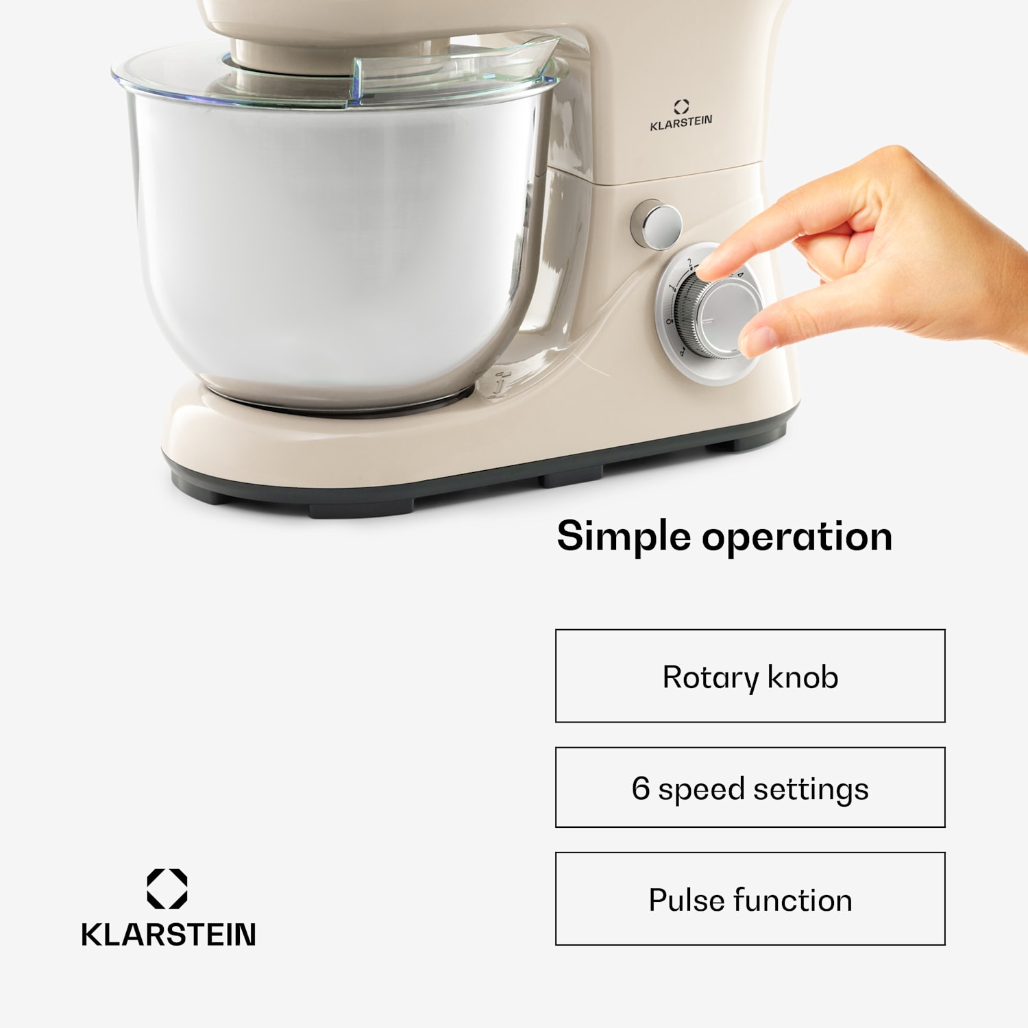 Bella Pico 2G, Food Processor, 1300W, 1.7HP ,6 levels, 5 litres Vintage Cream