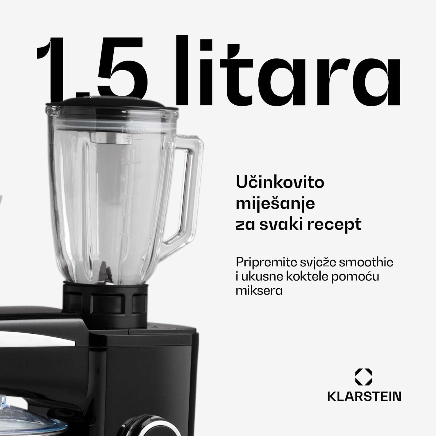 Renata Rossa, multipraktik, 3-u-1 2000 W / 2,7 PS, 10 litara, nehrđajući čelik, bez BPA Crna