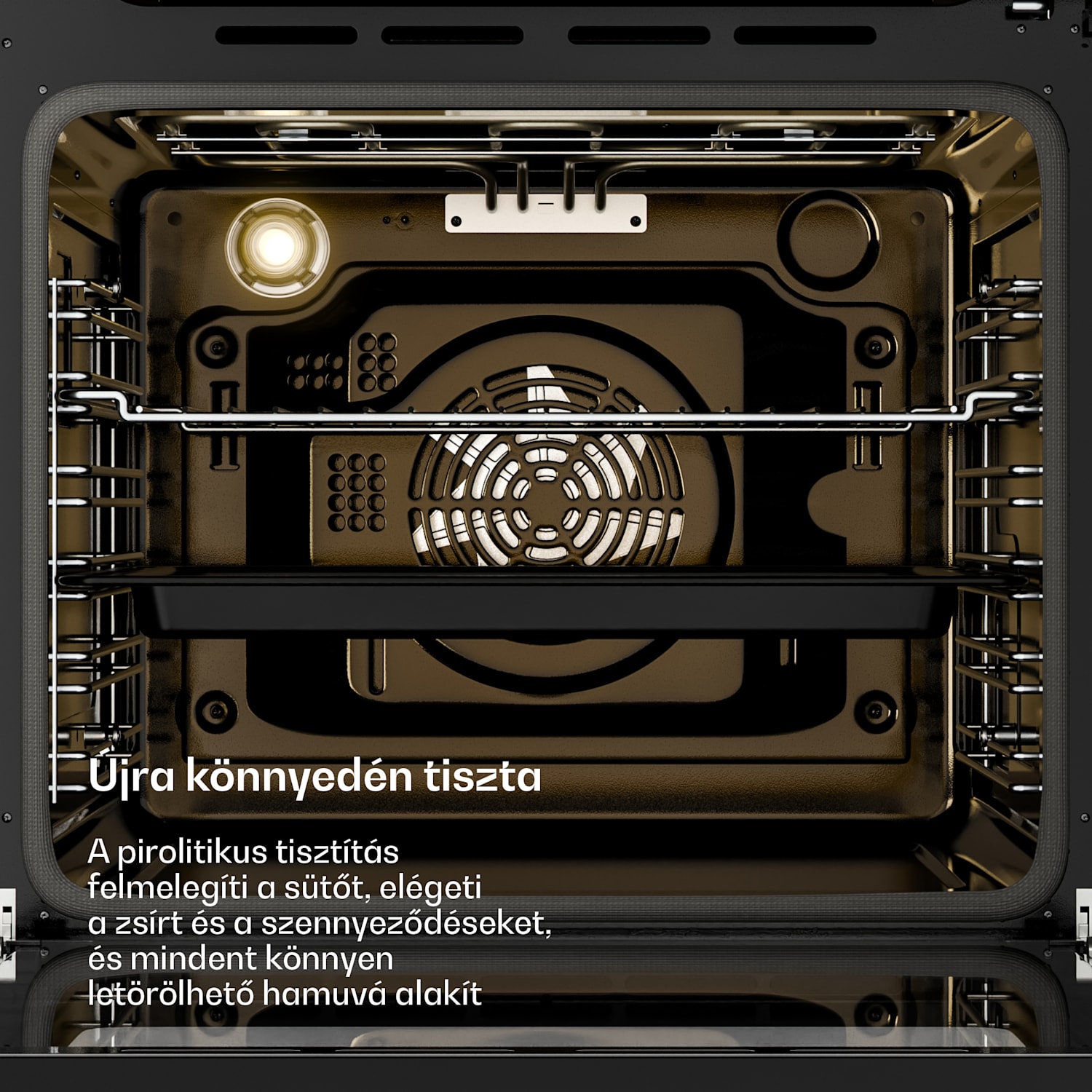 Victoria piro-sütő | elektromos sütő pirolízis funkcióval | 3150 W | 76 l | 60 cm Fekete