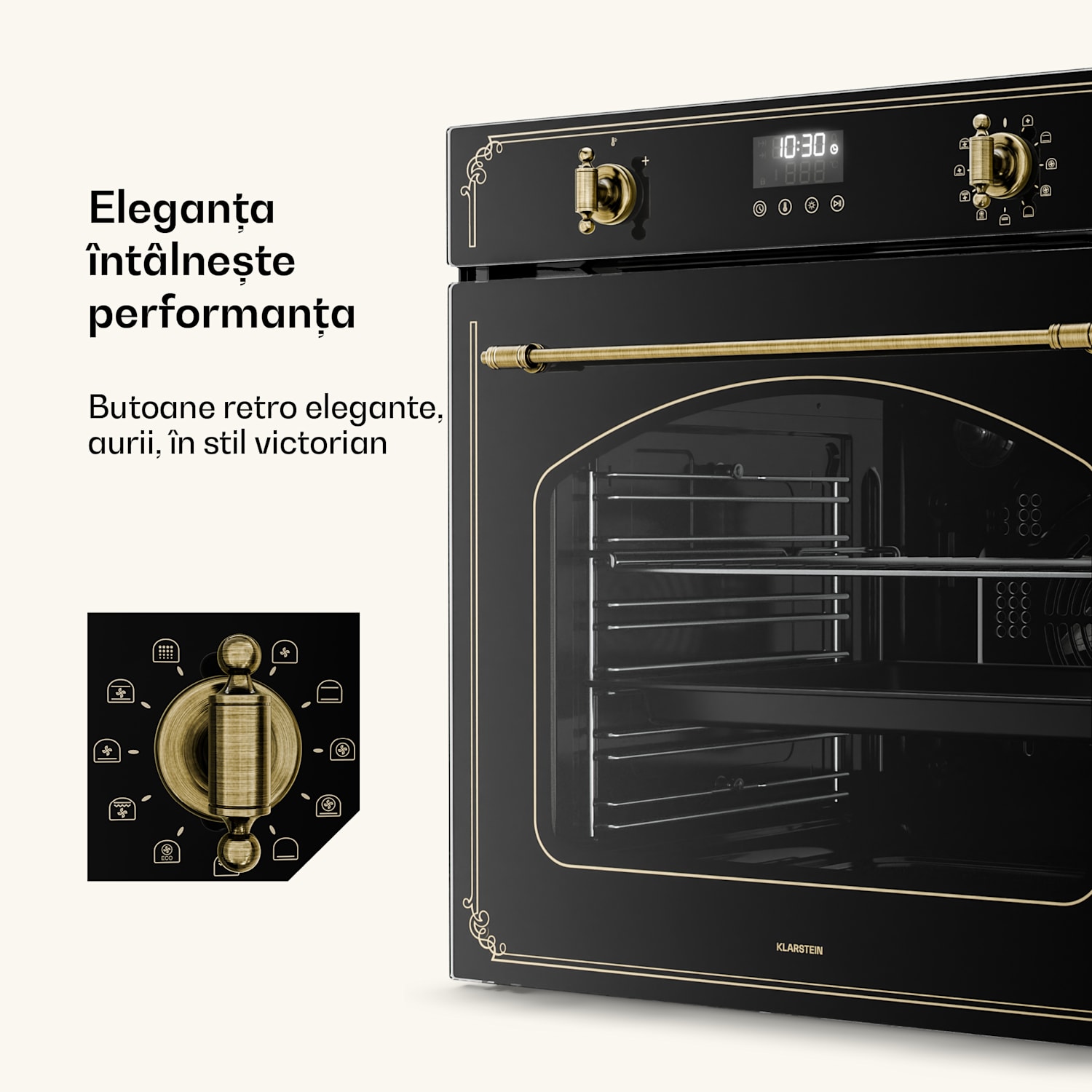 Cuptor electric Victoria Pyro | Cu funcție de piroliză | 3150 W | 76 l | 60 cm black